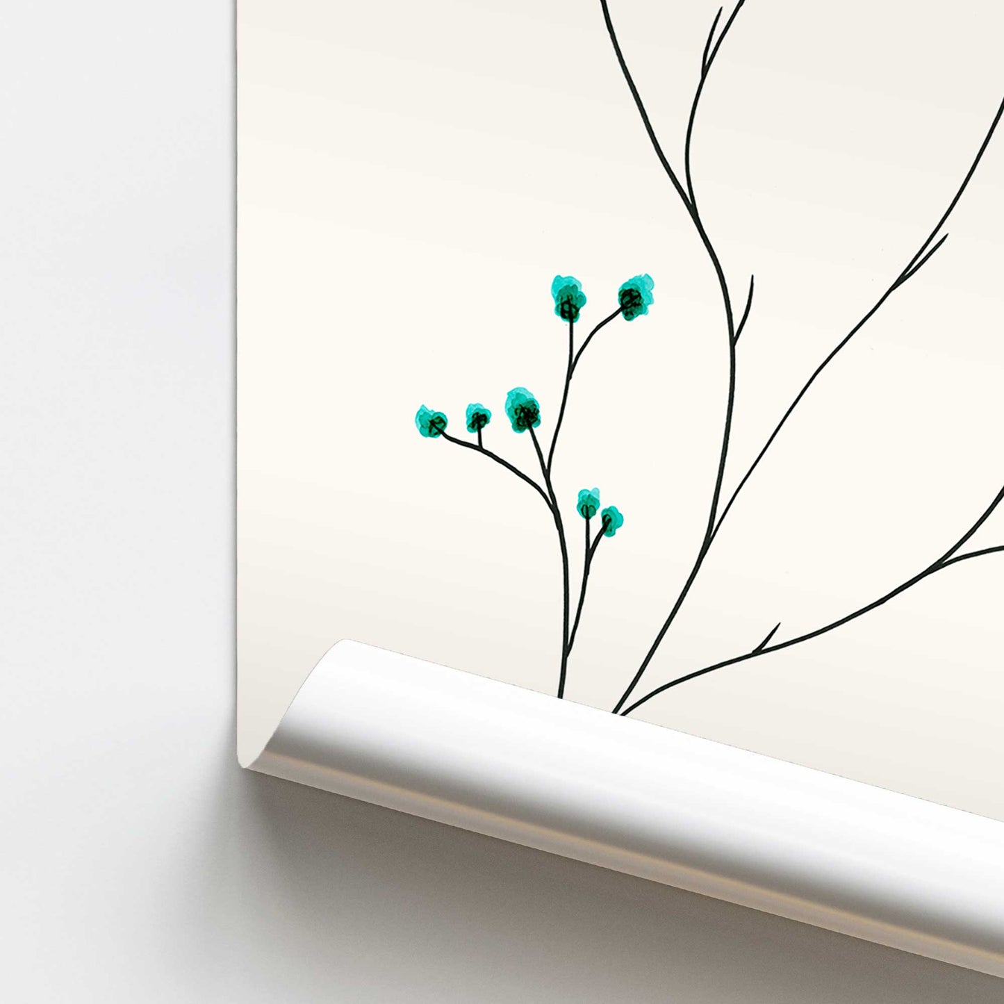 [color:Rolled Print], Picture of close up of art