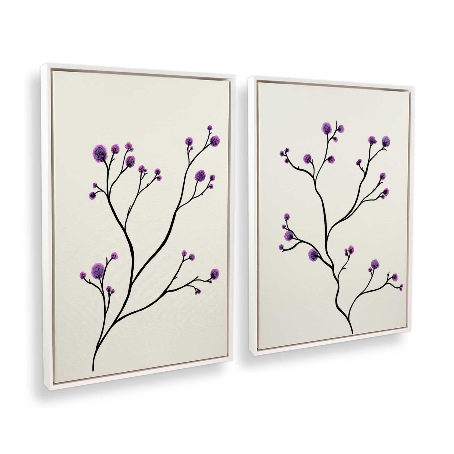 [Color:Opaque White], Picture of art in a White frame at an angle