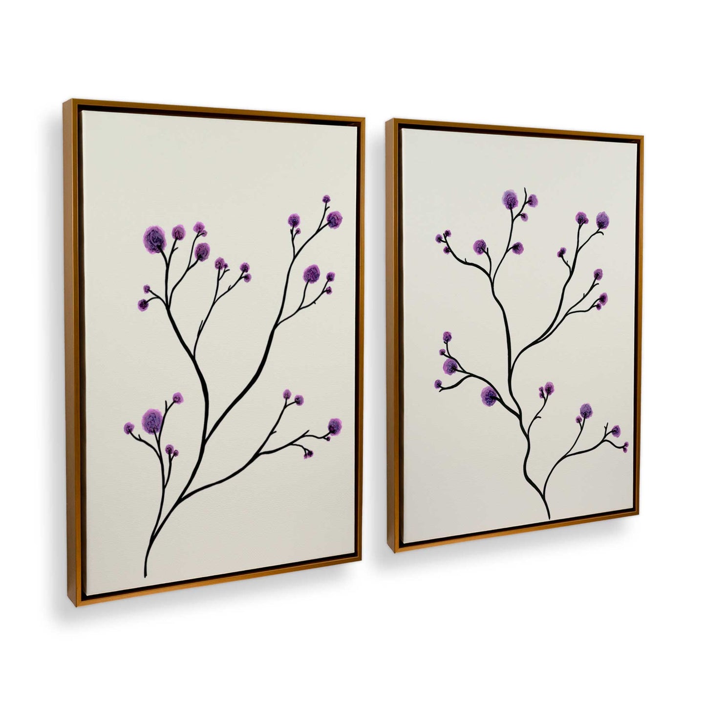 [Color:Polished Gold], Picture of art in a Polished Gold frame at an angle