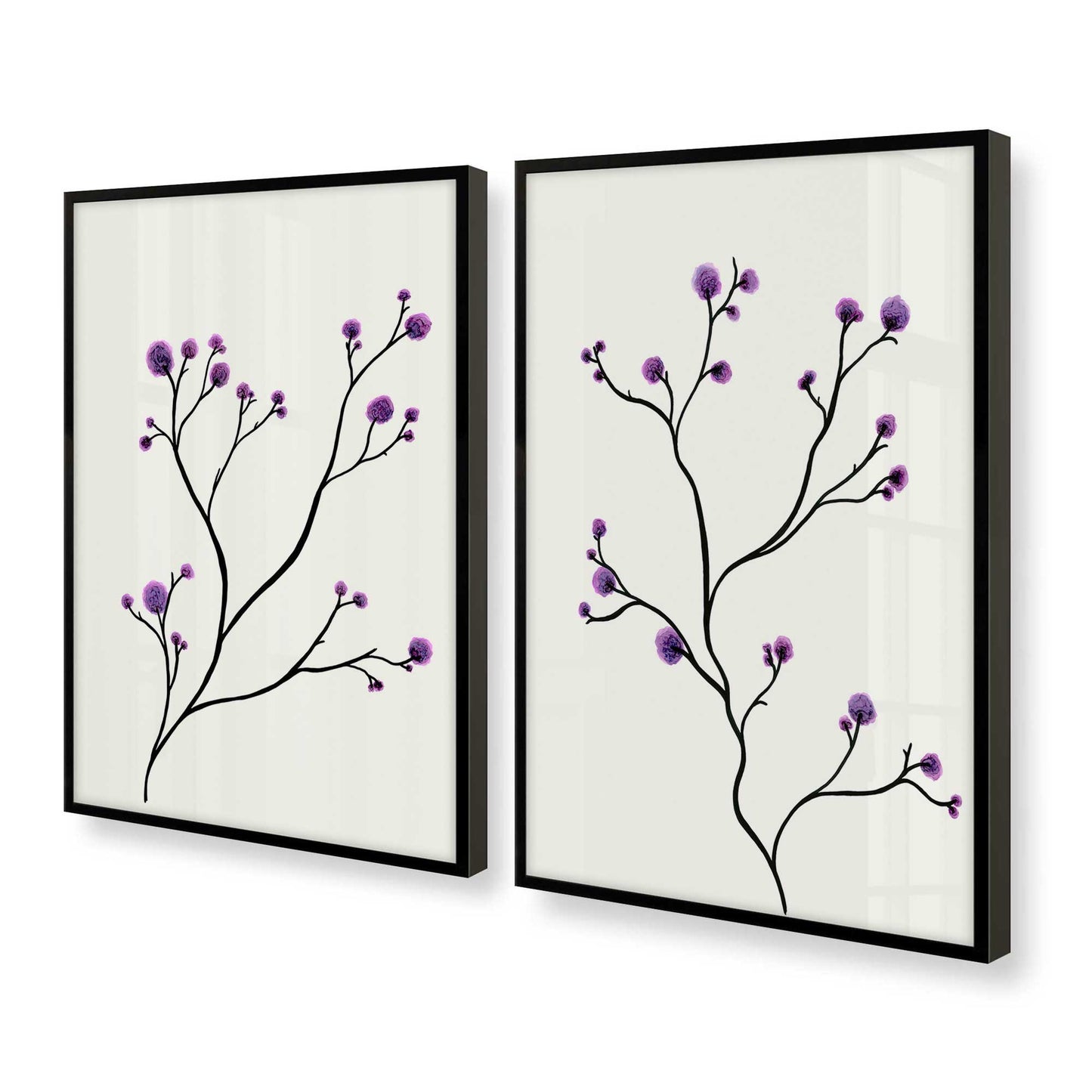 [Color:Satin Black], Picture of art in a Satin Black frame at an angle
