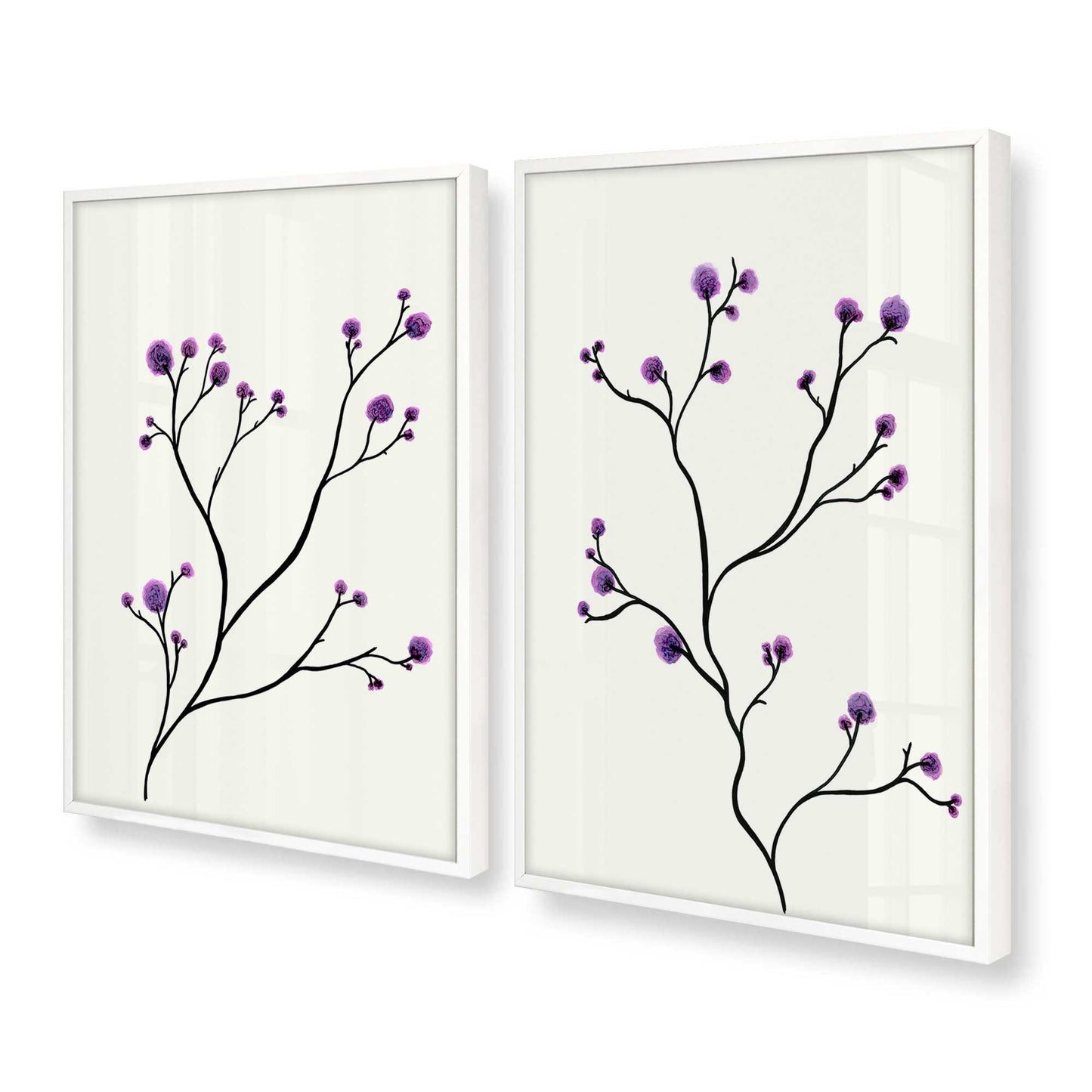 [Color:Opaque White], Picture of art in a Opaque White frame at an angle