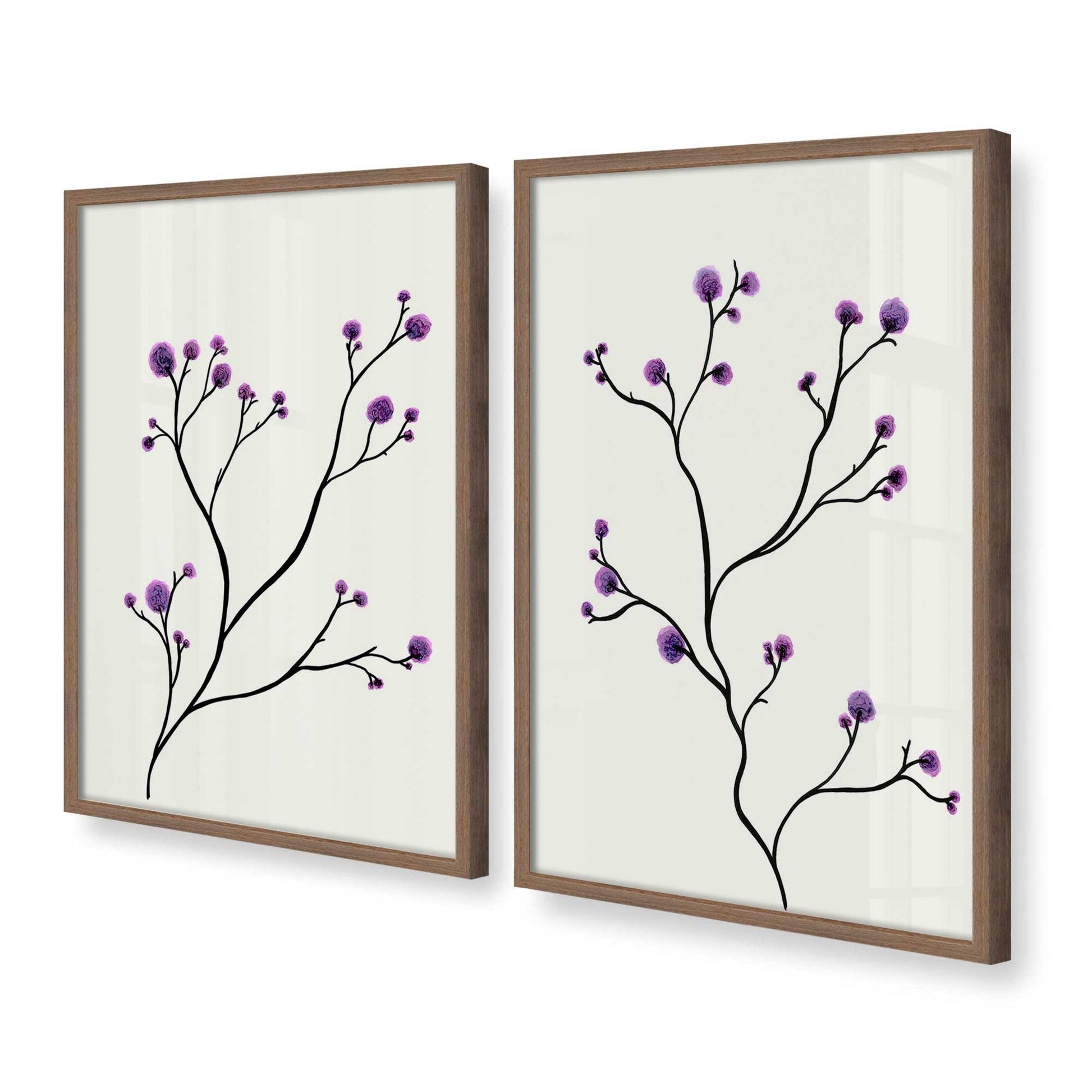 [Color:Walnut], Picture of art in a Walnut frame at an angle