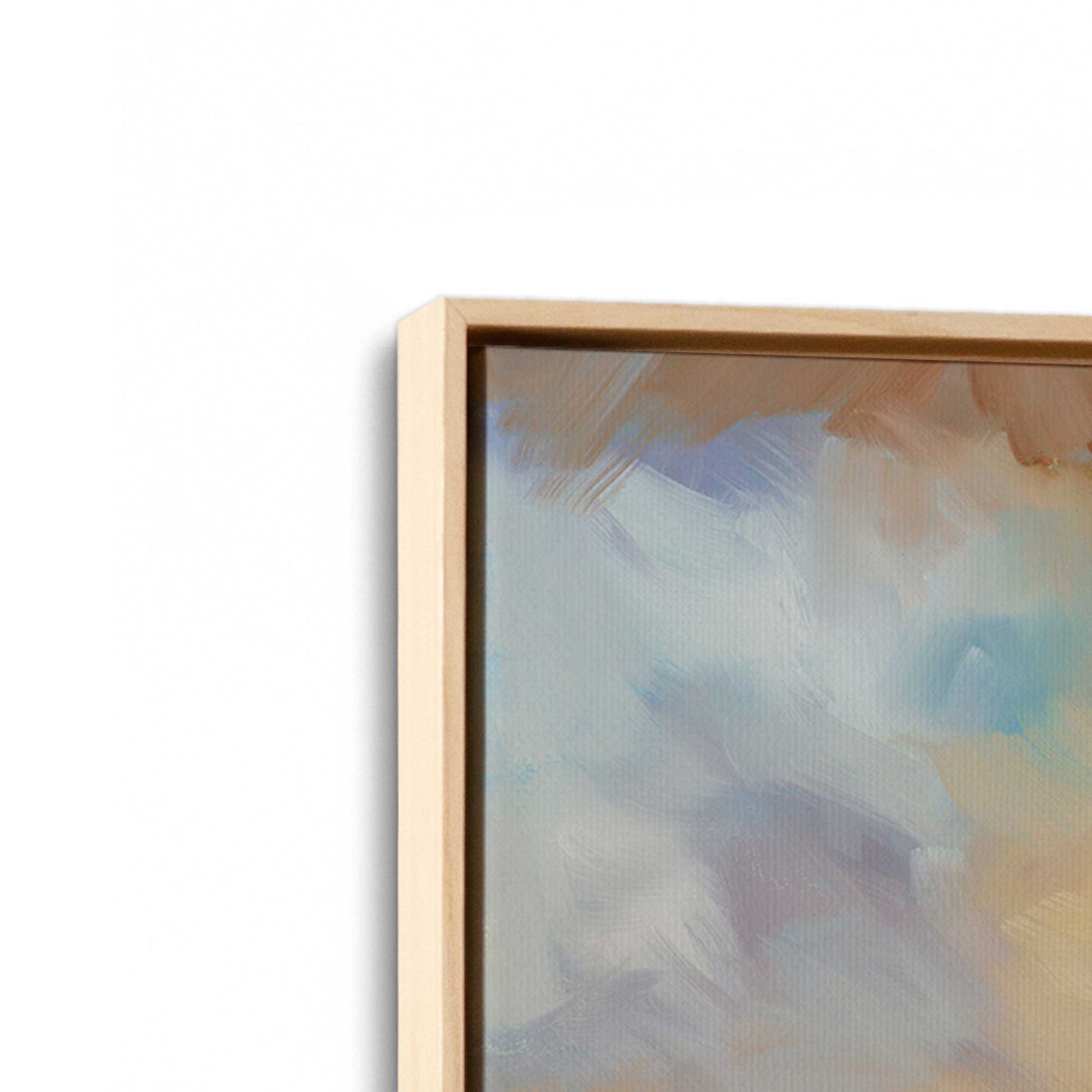[Color:American Maple], Picture of art in an American Maple frame at an angle