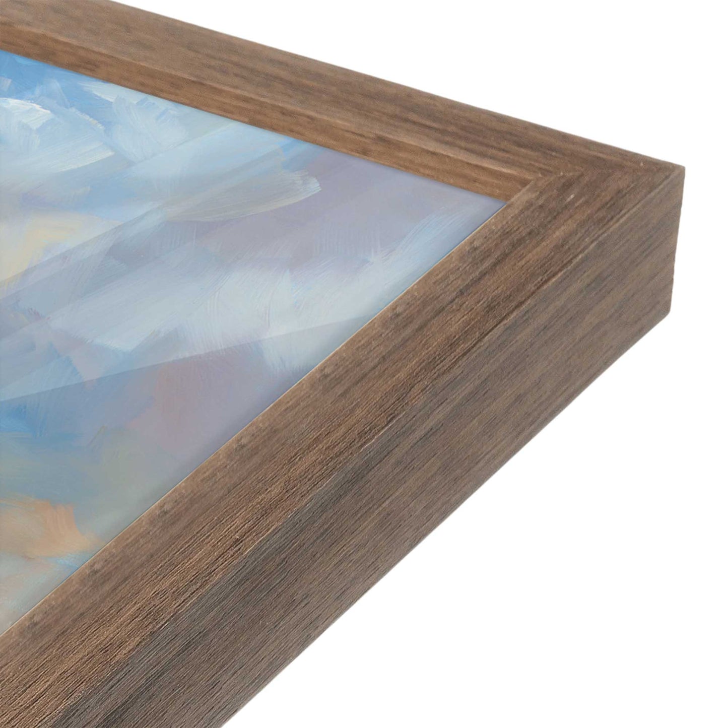 [Color:Walnut], Picture of art in a Walnut frame of the corner