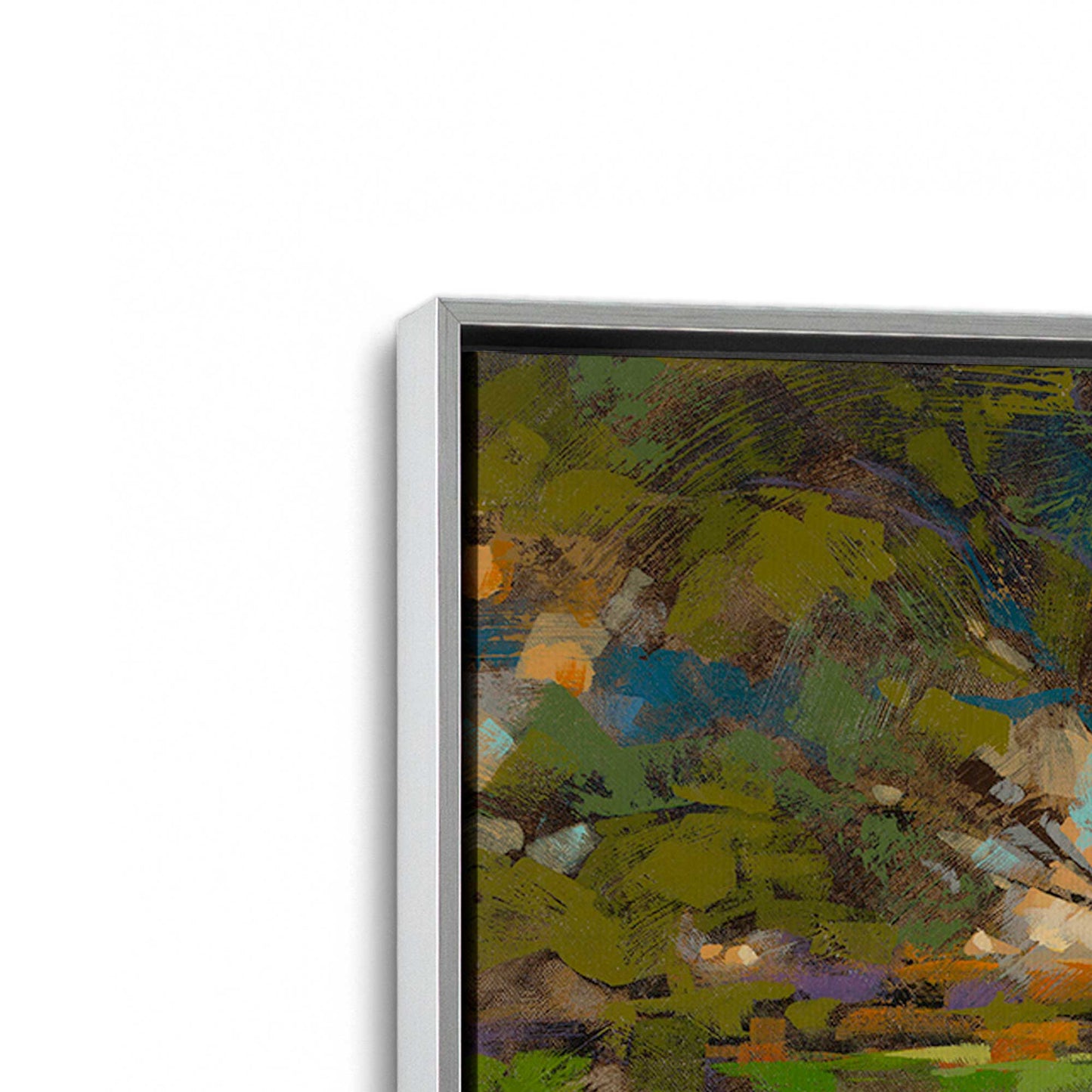 [Color:Polished Chrome], Picture of art in a Polished Chrome frame at an angle