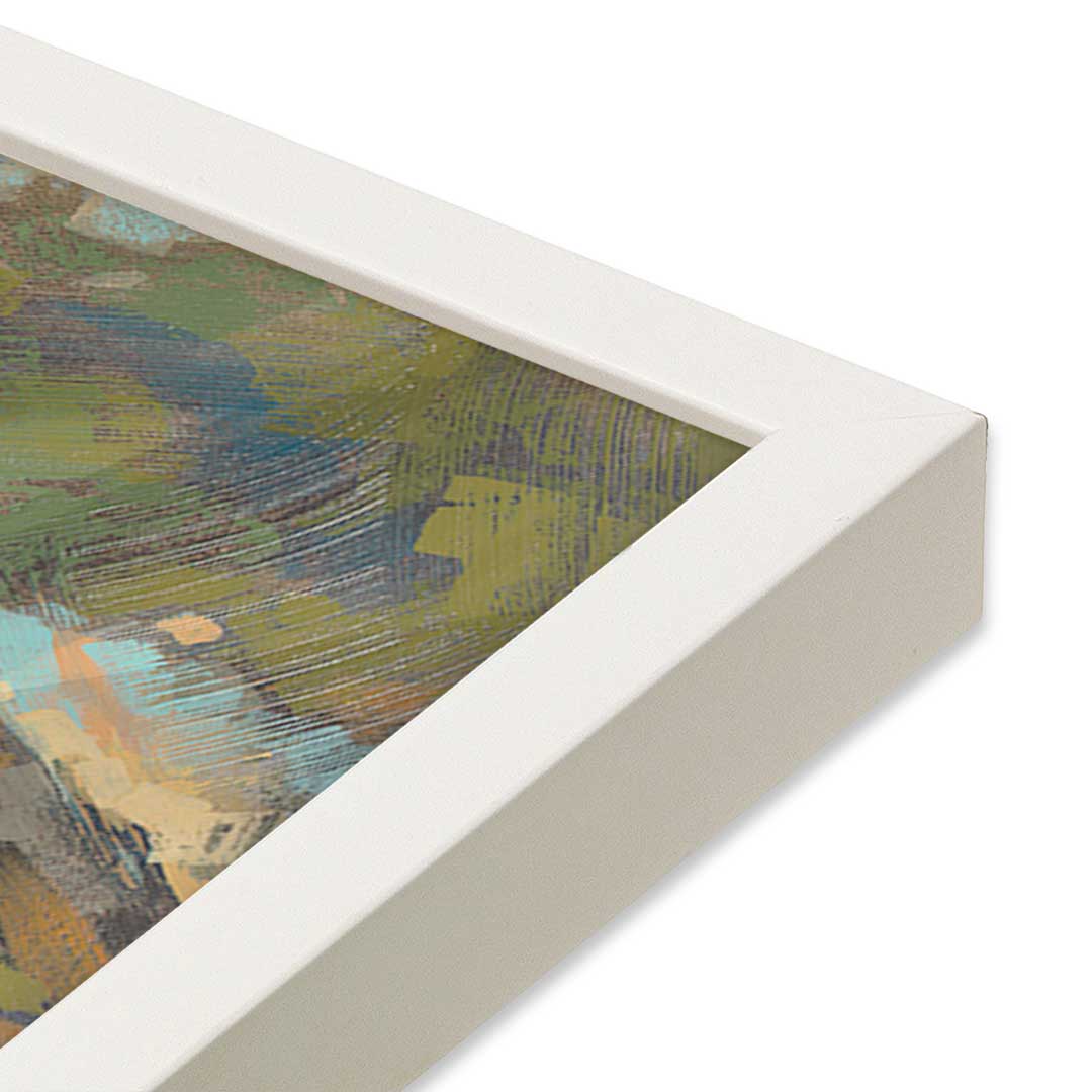 [Color:Opaque White], Picture of art in an Opaque White frame of the corner