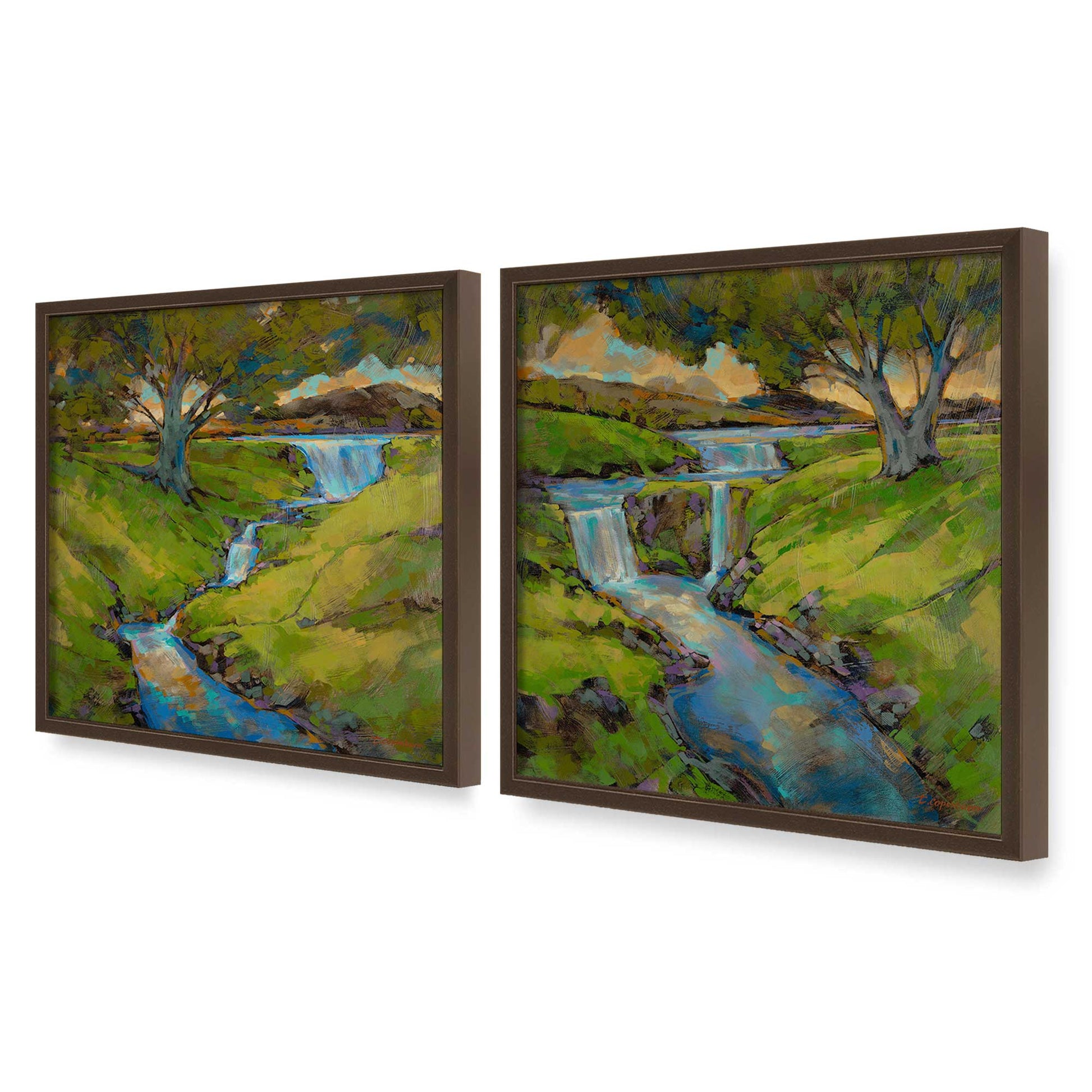 [Color:Belvinder Brown], Picture of art in a Belvinder Brown frame at an angle
