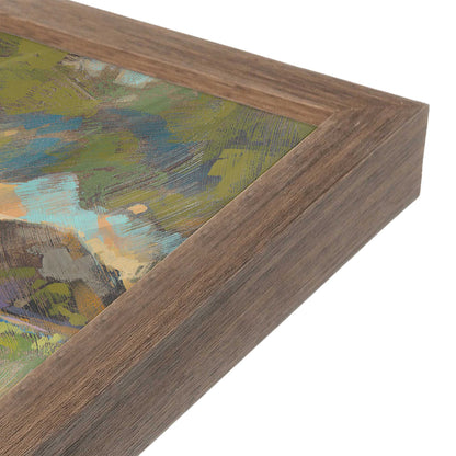 [Color:Walnut], Picture of art in a Walnut frame of the corner