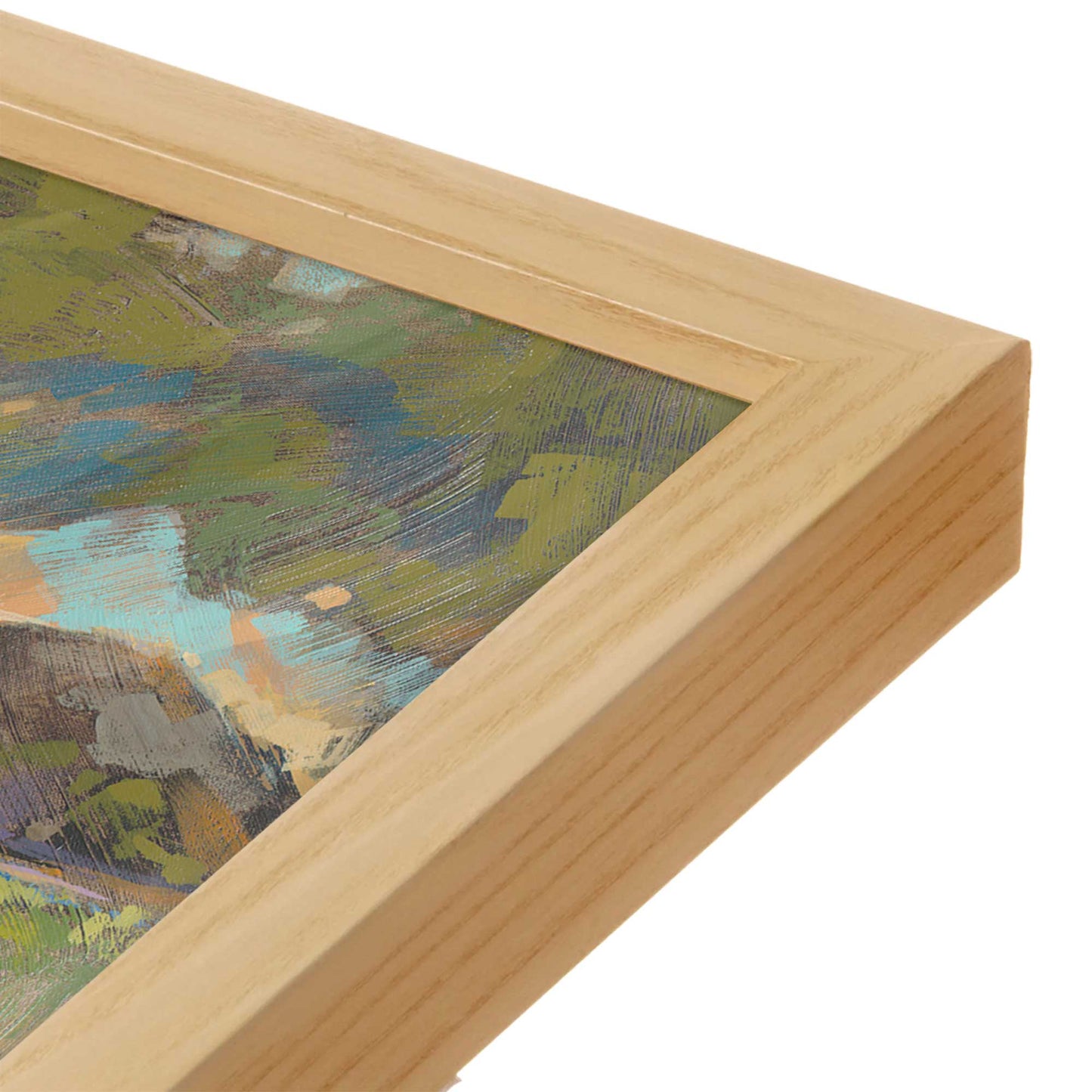 [Color:American Maple], Picture of art in an American Maple frame of the corner