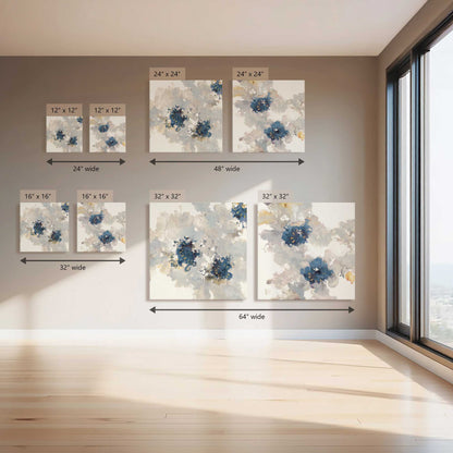 Inky Petal Splash, Set of 2 Canvas Prints