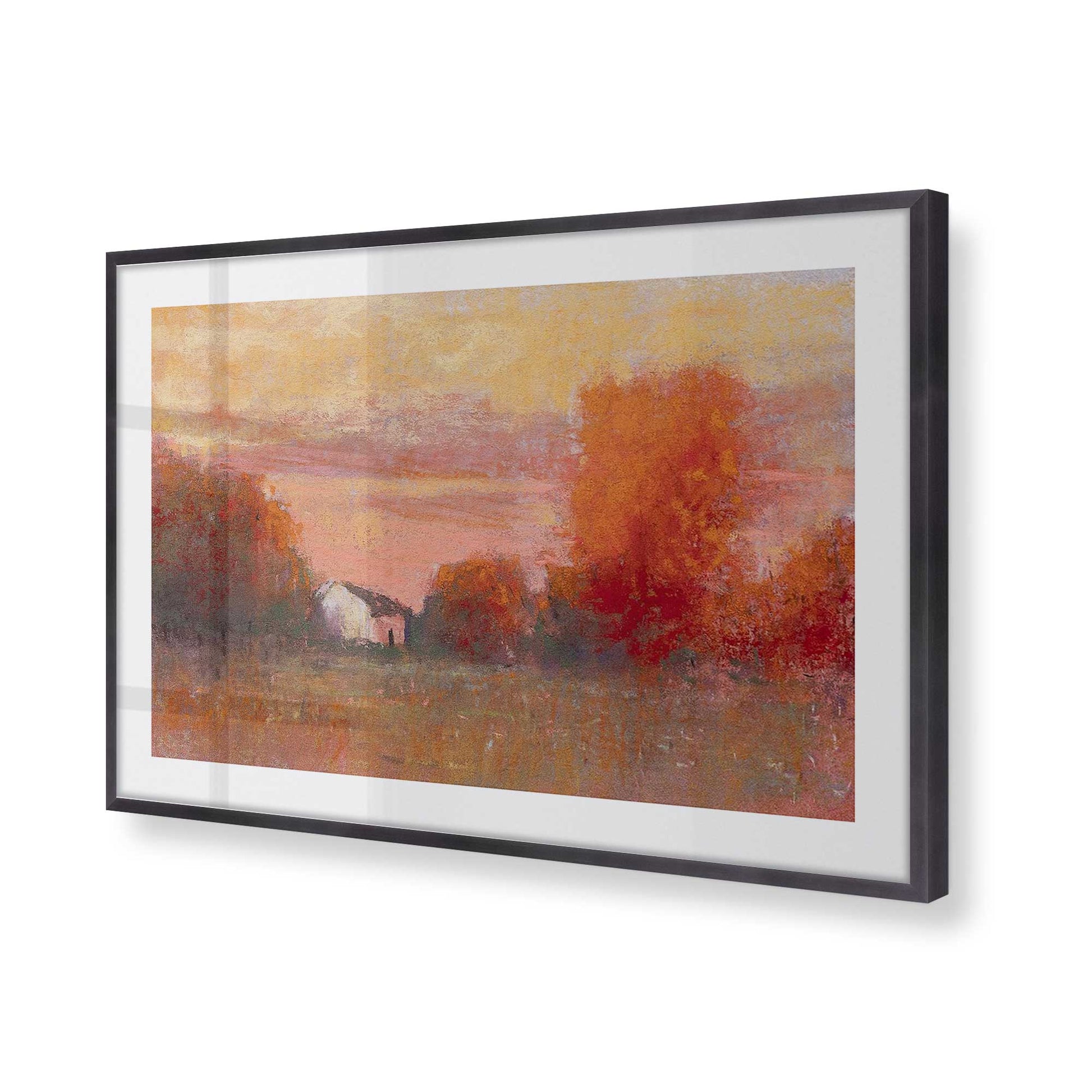 [Color:Weathered Zinc], Picture of art in a Weathered Zinc frame at an angle