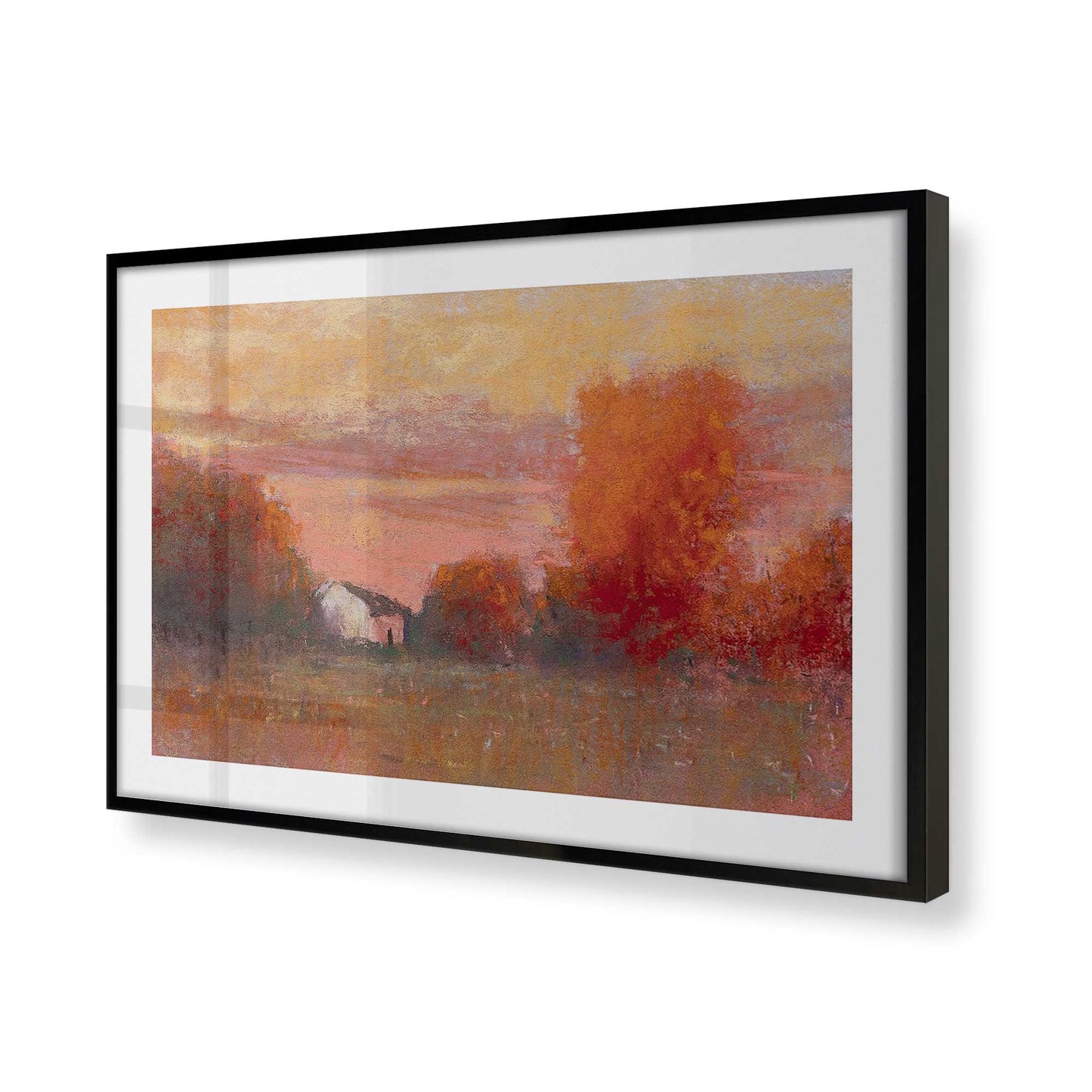 [Color:Satin Black], Picture of art in a Satin Black frame at an angle