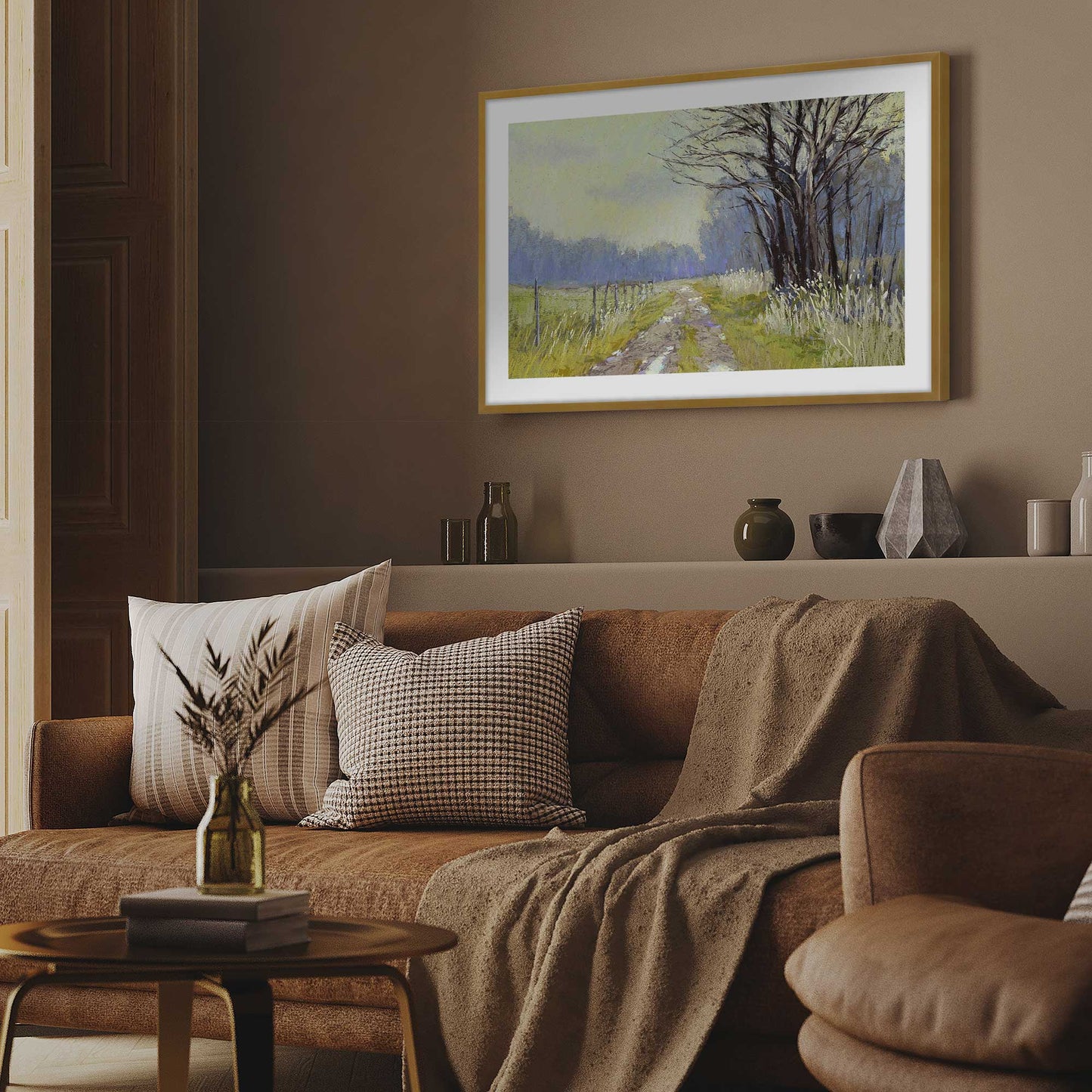 Quiet Country Road Art Print