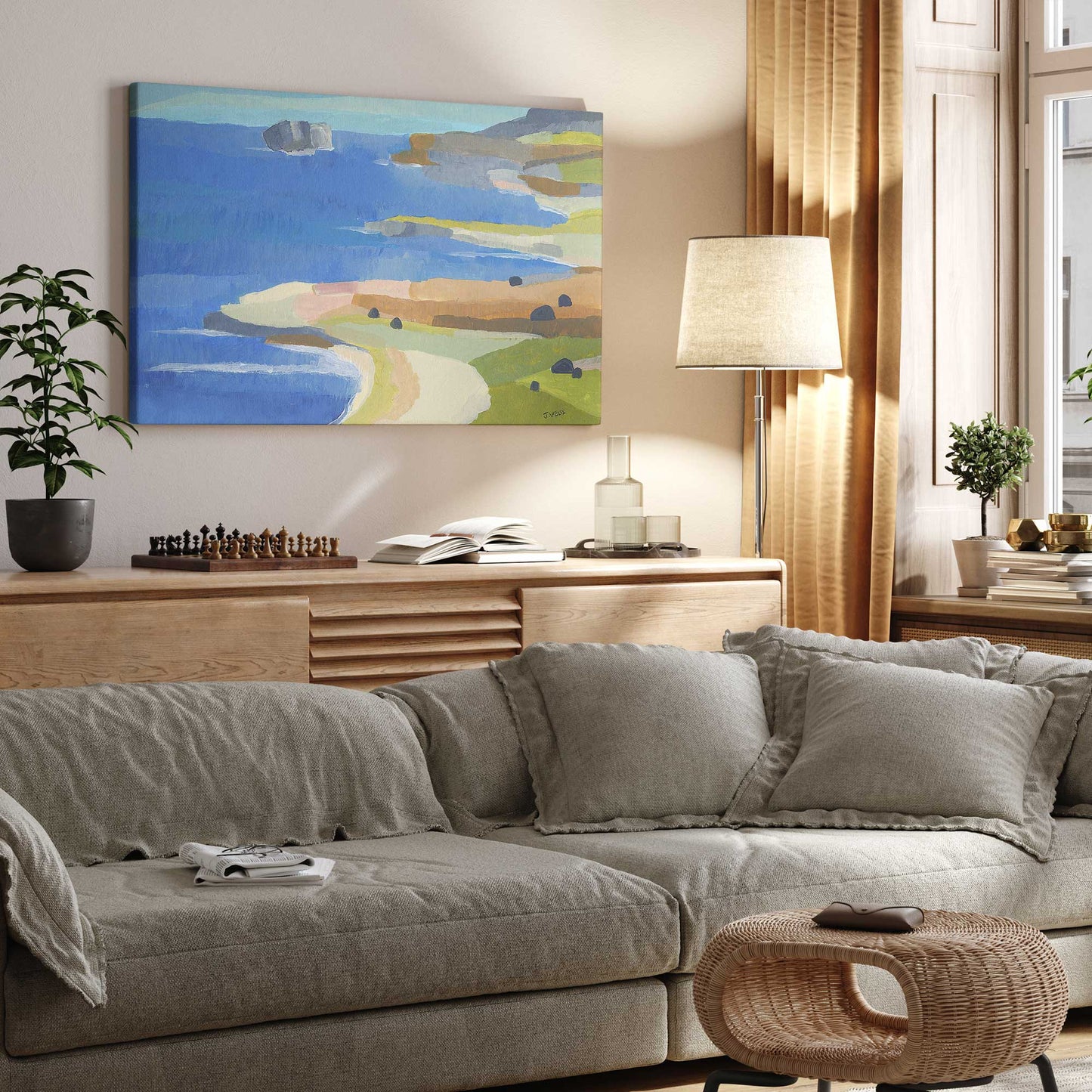 Casual Coastline I Canvas Print