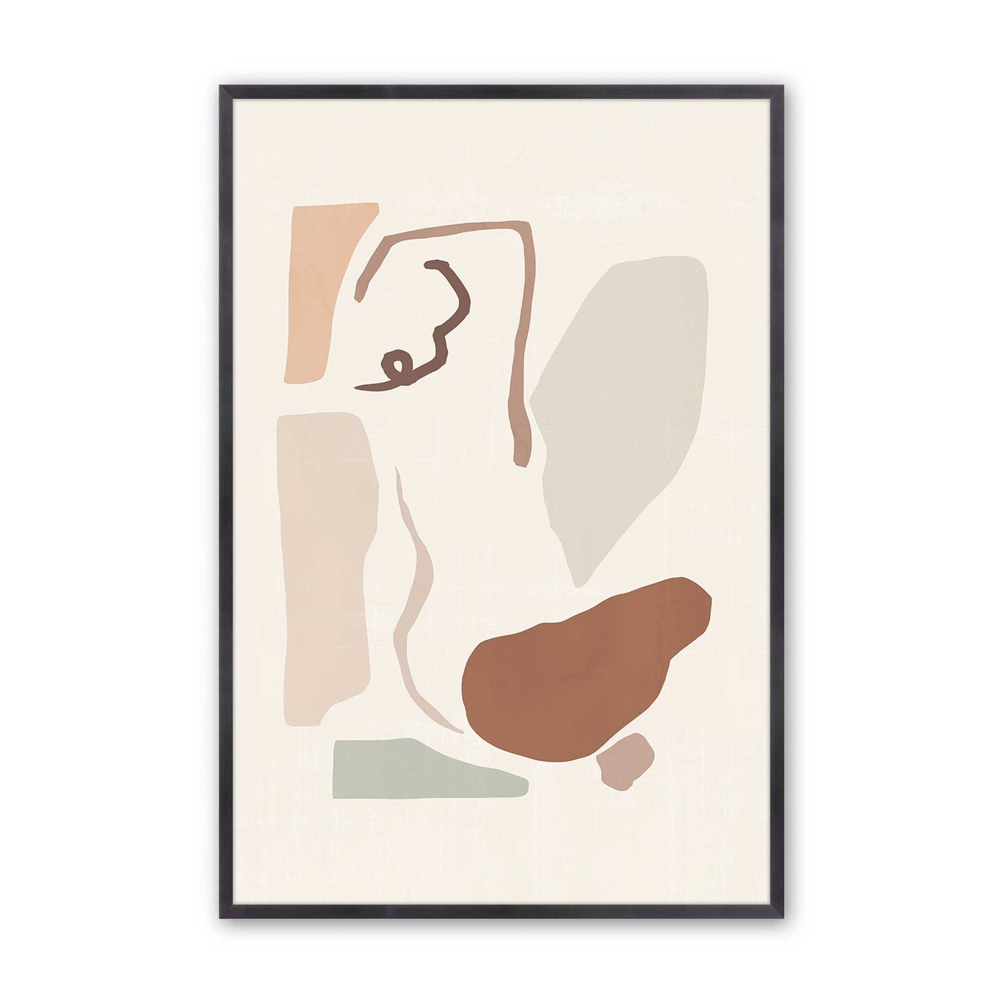 Soft Feminine Shapes Art Print, Set of 2
