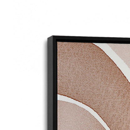 Soft Lines in Brown Canvas Print, Set of 2