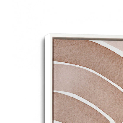 Soft Lines in Brown Canvas Print, Set of 2