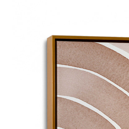Soft Lines in Brown Canvas Print, Set of 2