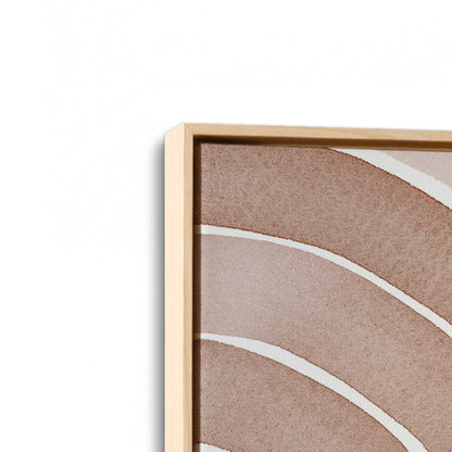Soft Lines in Brown Canvas Print, Set of 2