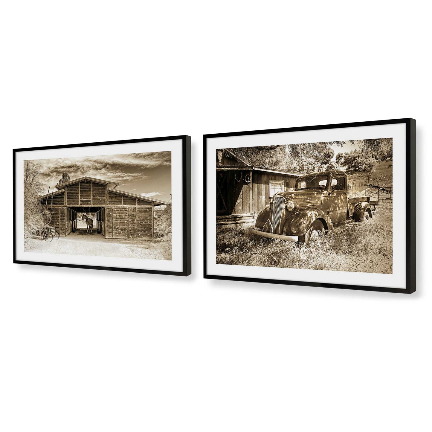 [Color:Satin Black], Picture of art in a Satin Black frame at an angle