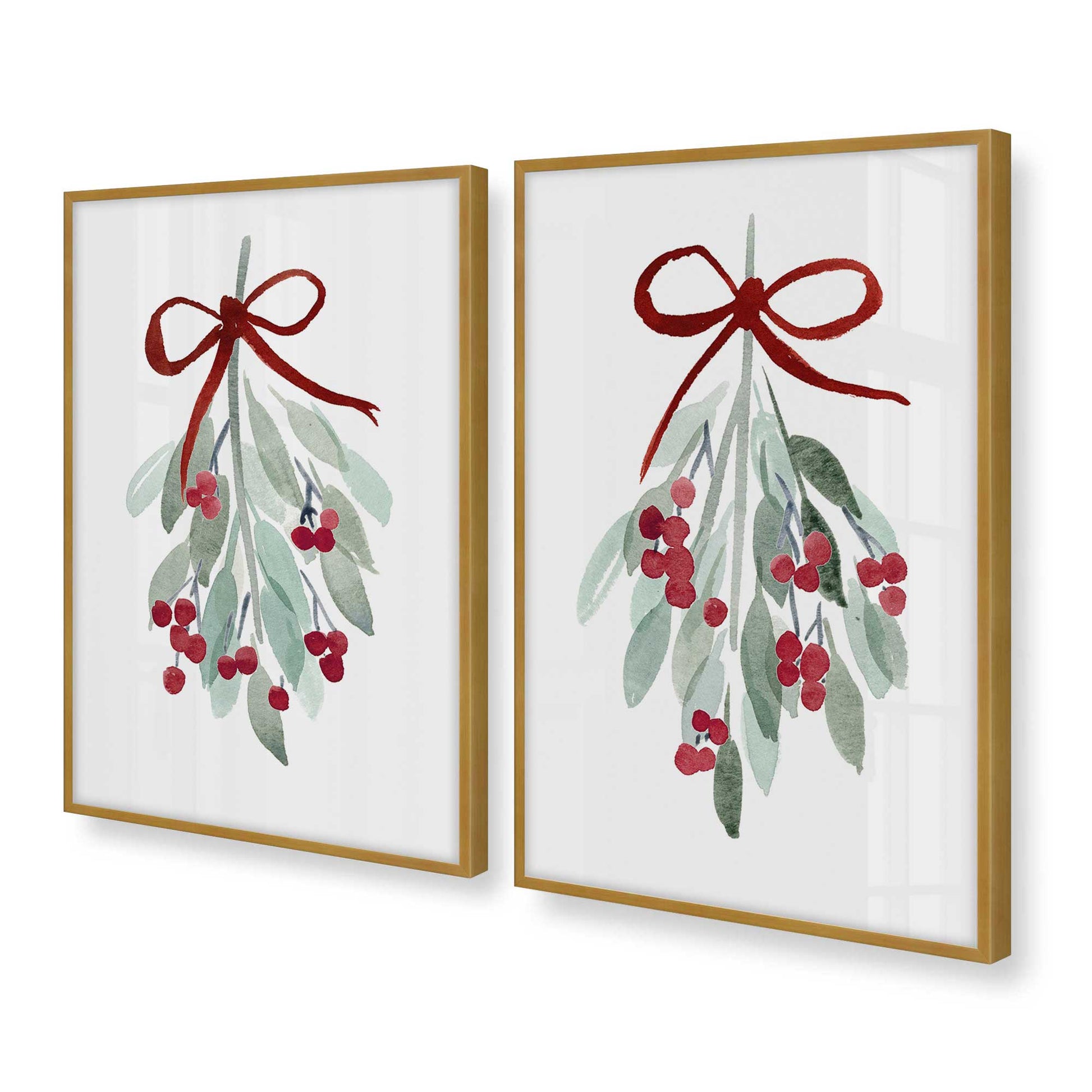 [Color:Polished Gold], Picture of art in a Polished Gold frame at an angle