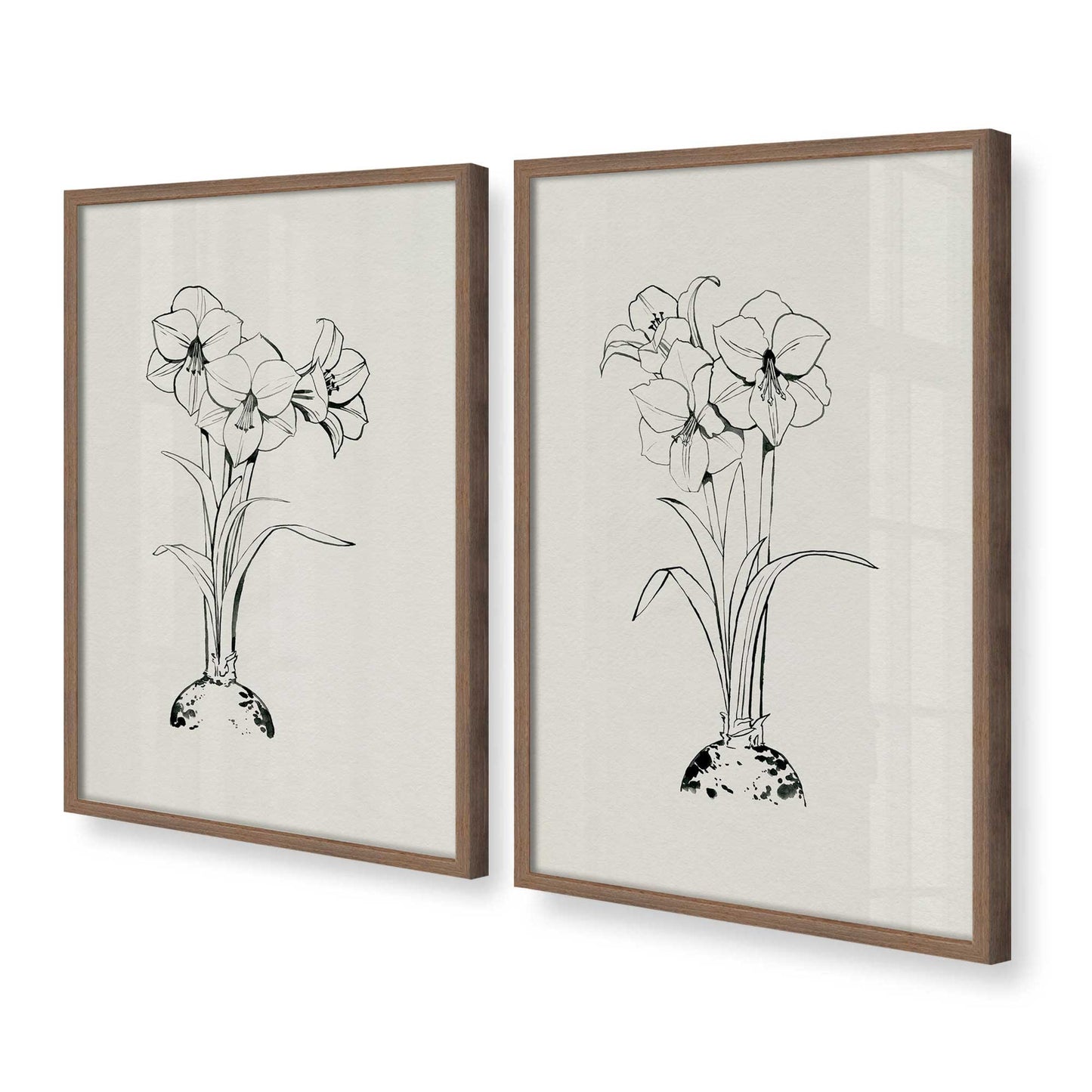 [Color:Walnut], Picture of art in a Walnut frame at an angle