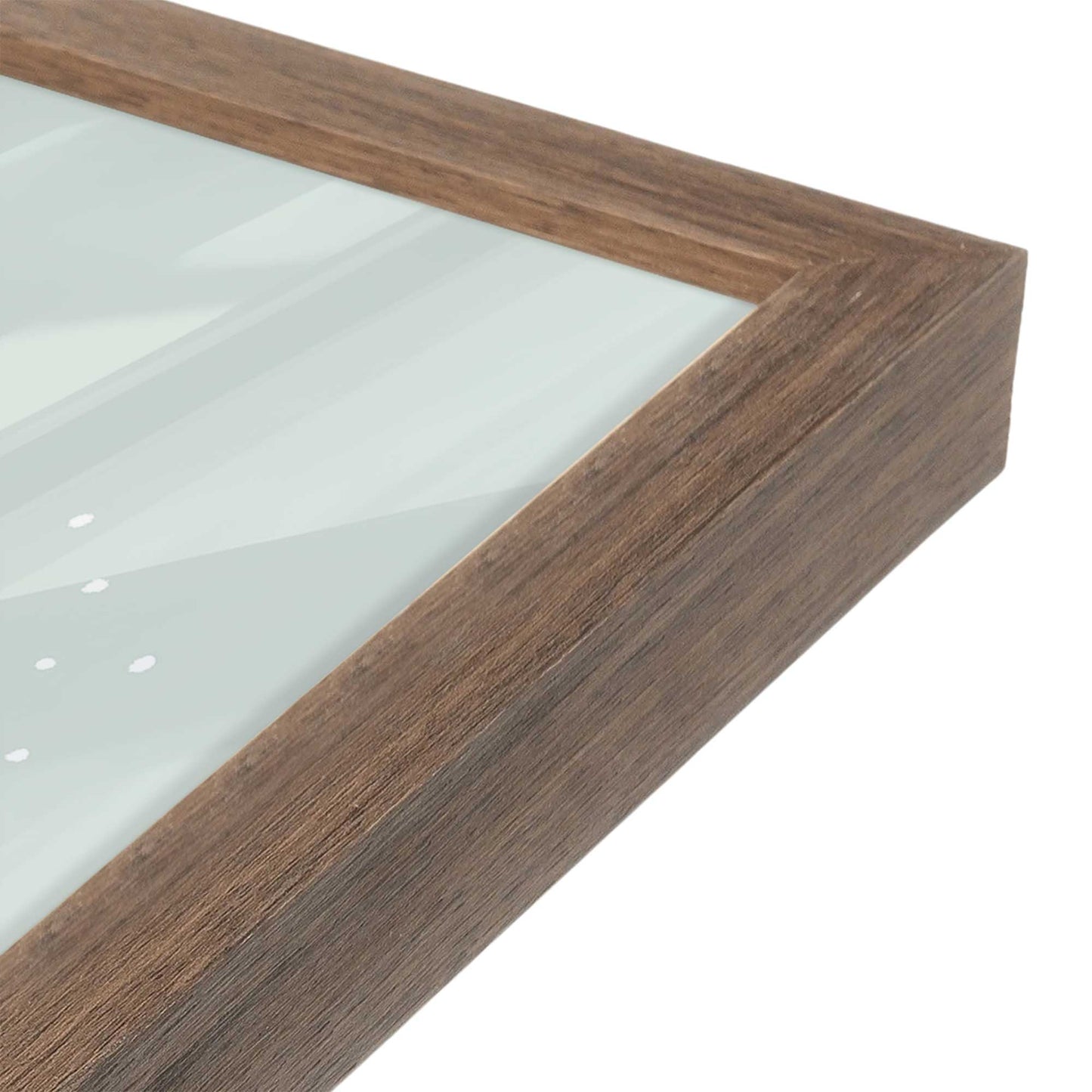 [Color:Walnut], Picture of art in a Walnut frame of the corner