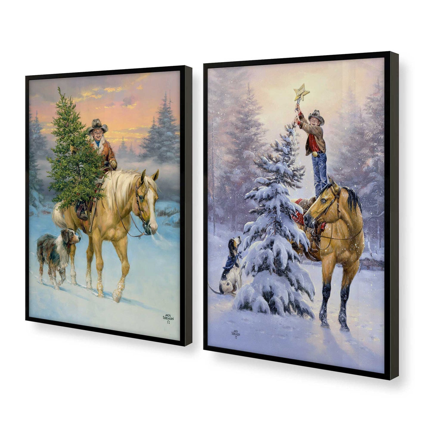 [Color:Satin Black], Picture of art in a Satin Black frame at an angle