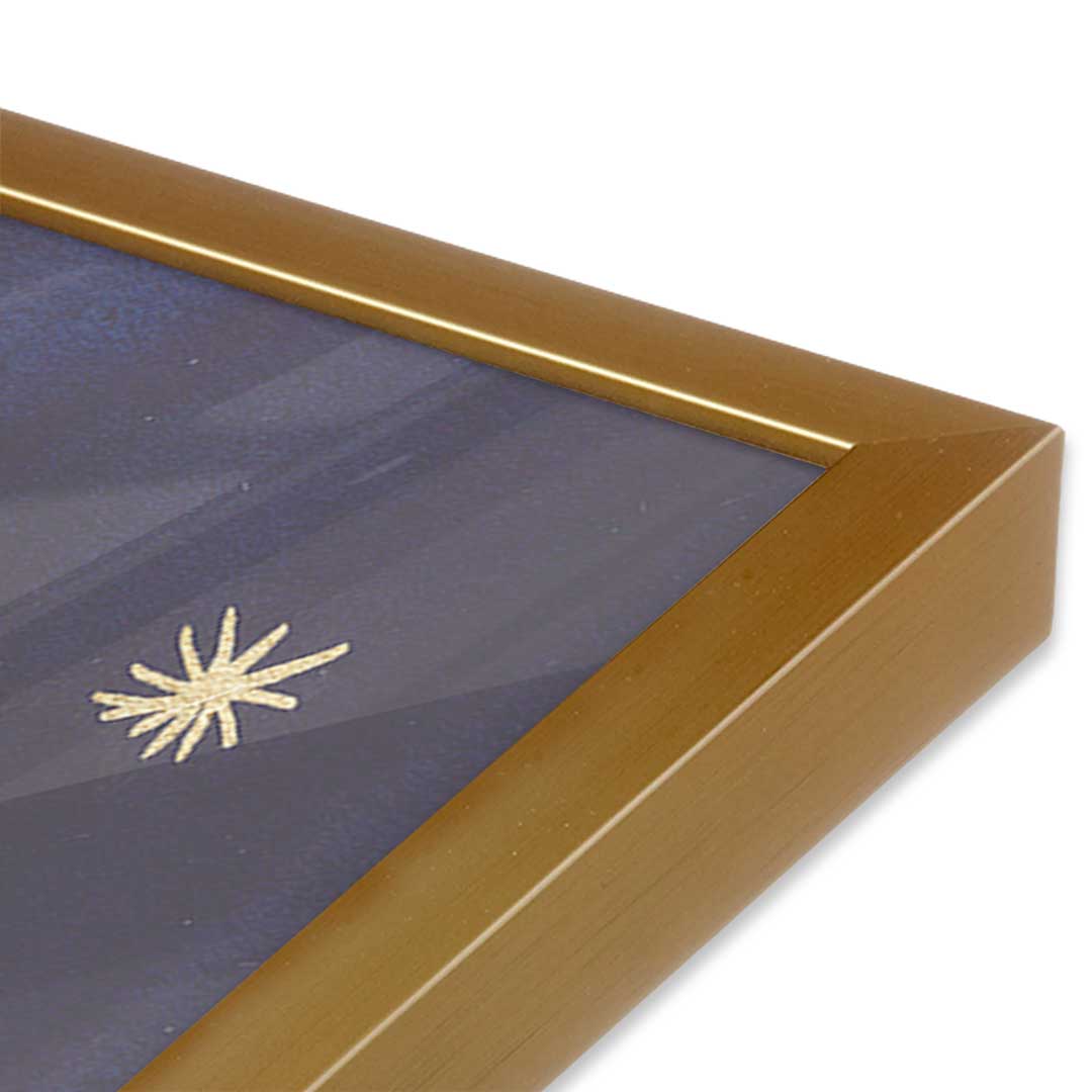 [Color:Polished Gold], Picture of art in a Polished Gold frame of the corner