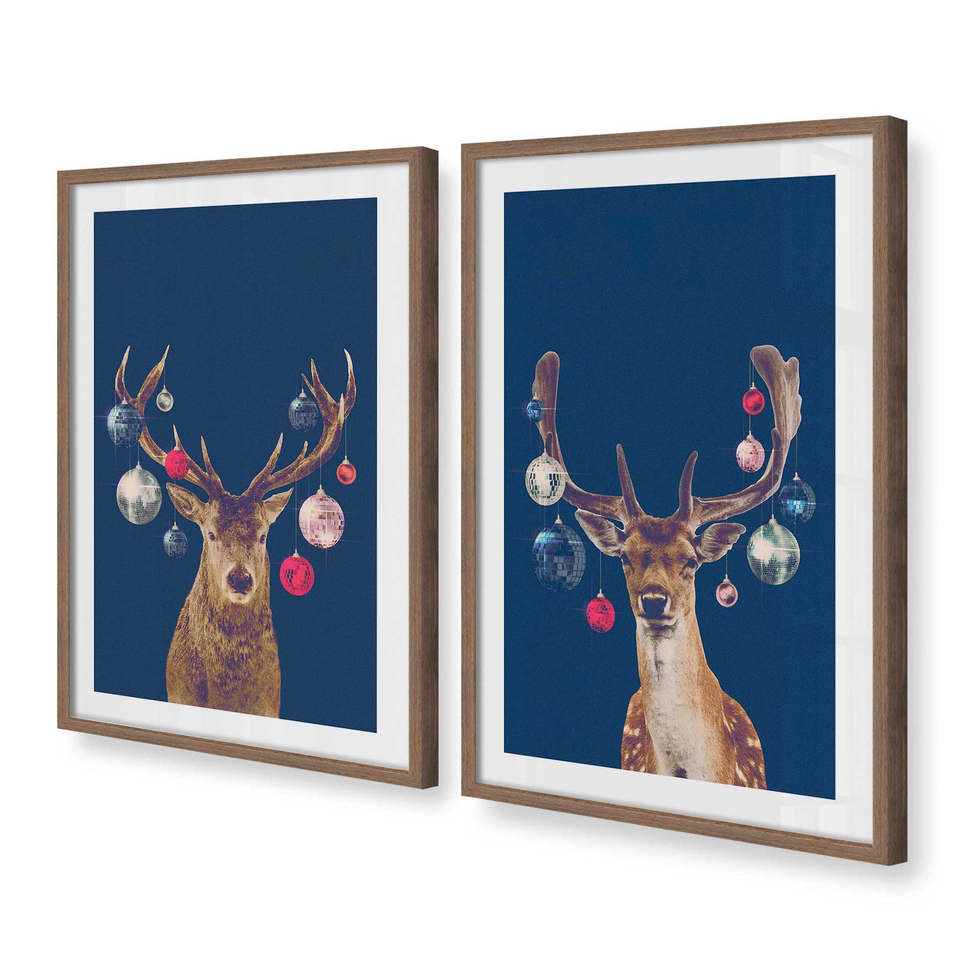 [Color:Walnut], Picture of art in a Walnut frame at an angle