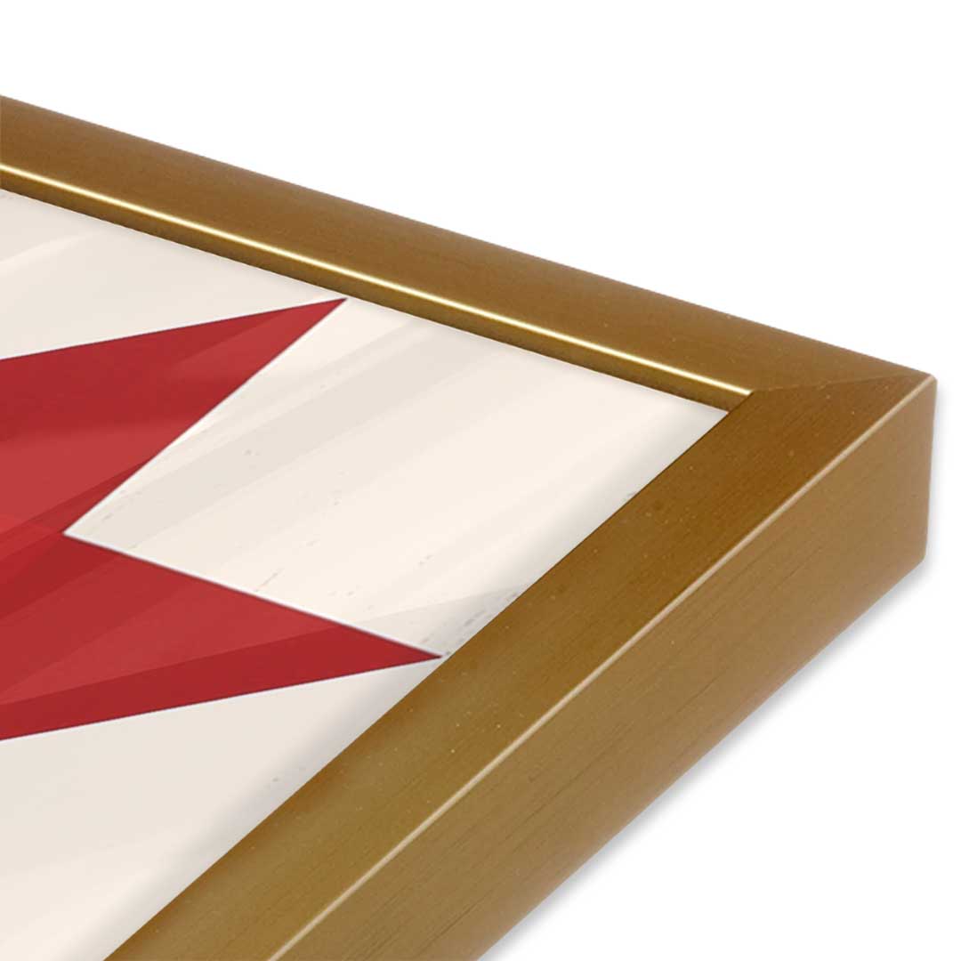 [Color:Polished Gold], Picture of art in a Polished Gold frame at an angle