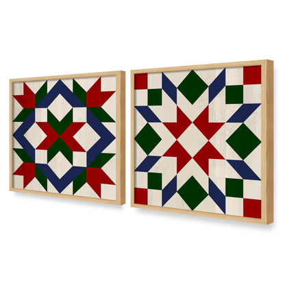 [Color:American Maple], Picture of art in an American Maple frame at an angle
