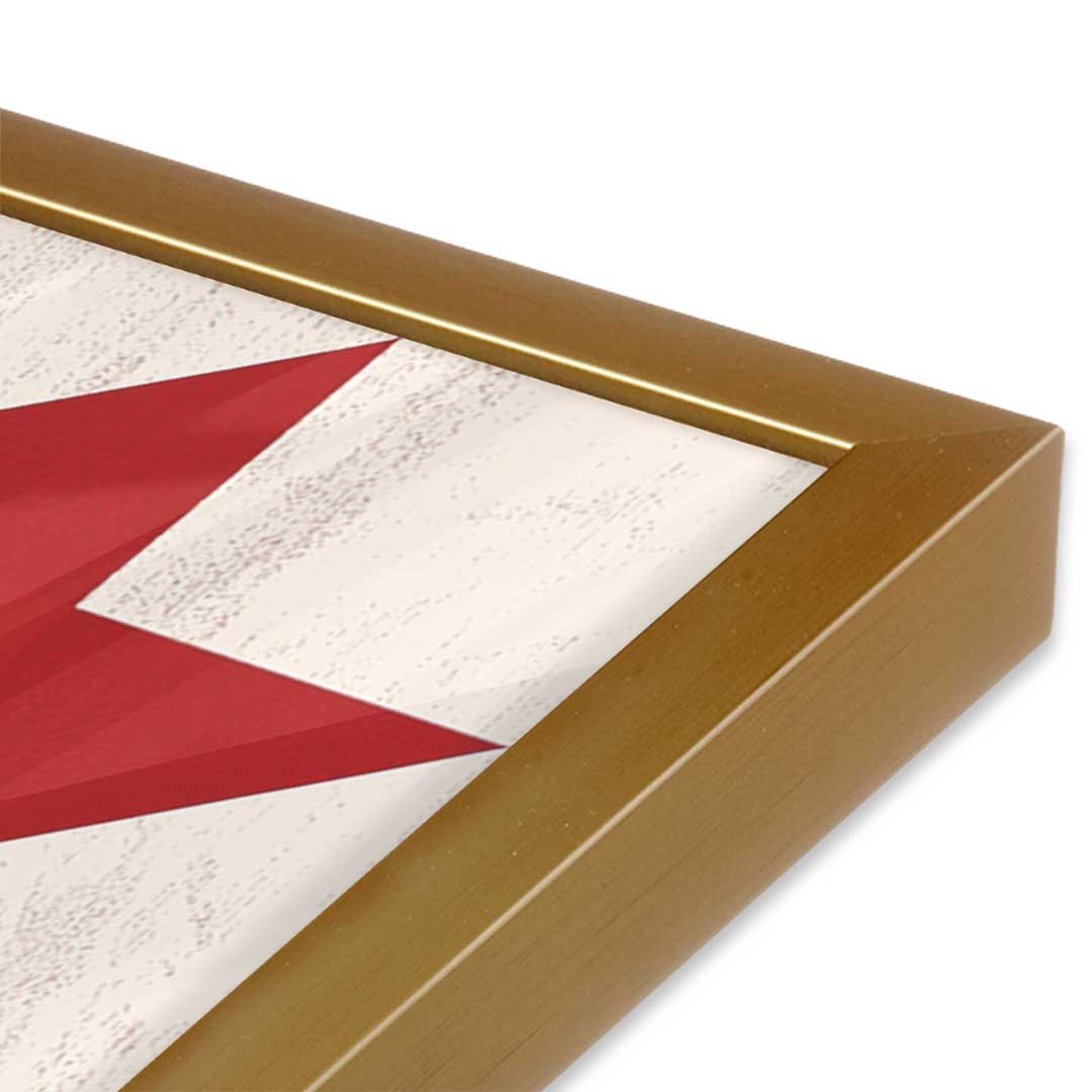 [Color:Polished Gold], Picture of art in a Polished Gold frame at an angle