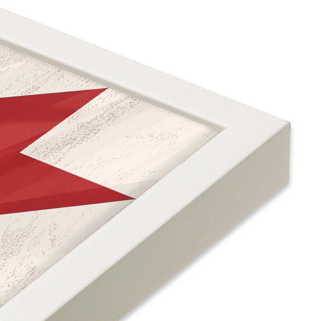 [Color:Opaque White], Picture of art in an Opaque White frame of the corner