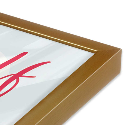 [Color:Polished Gold], Picture of art in a Polished Gold frame at an angle