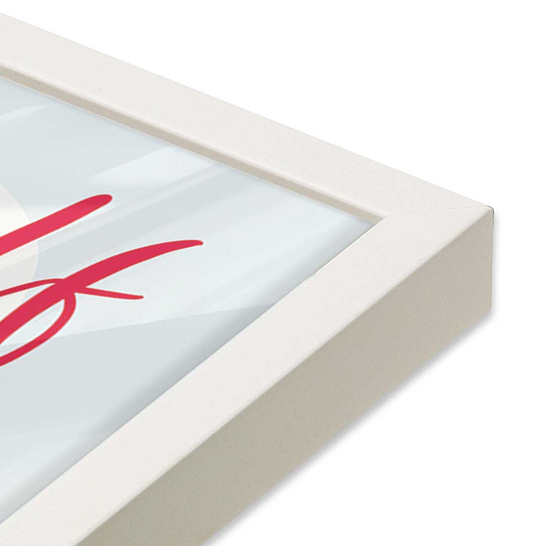 [Color:Opaque White], Picture of art in an Opaque White frame of the corner