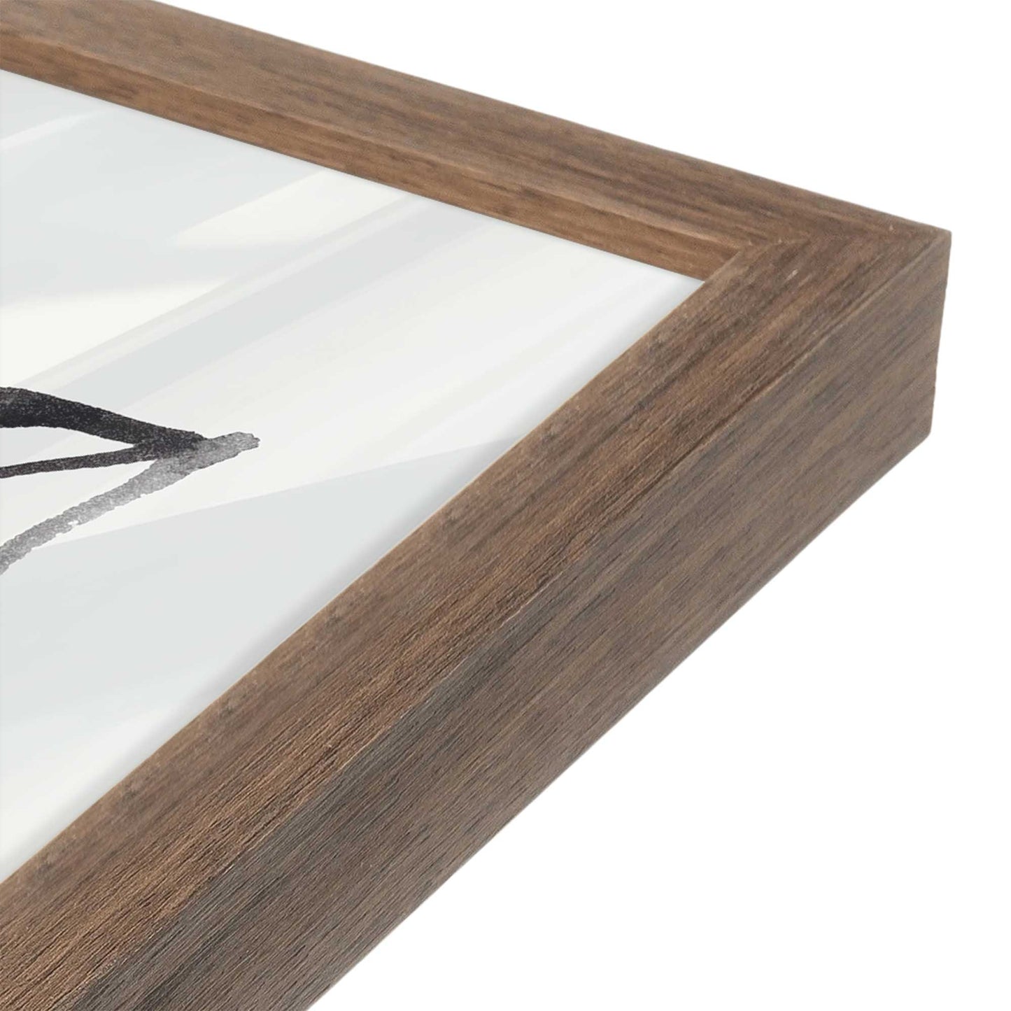 [Color:Walnut], Picture of art in a Walnut frame of the corner