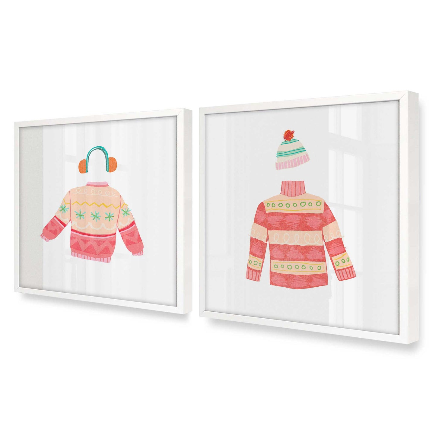[Color:Opaque White], Picture of art in an Opaque White frame at an angle