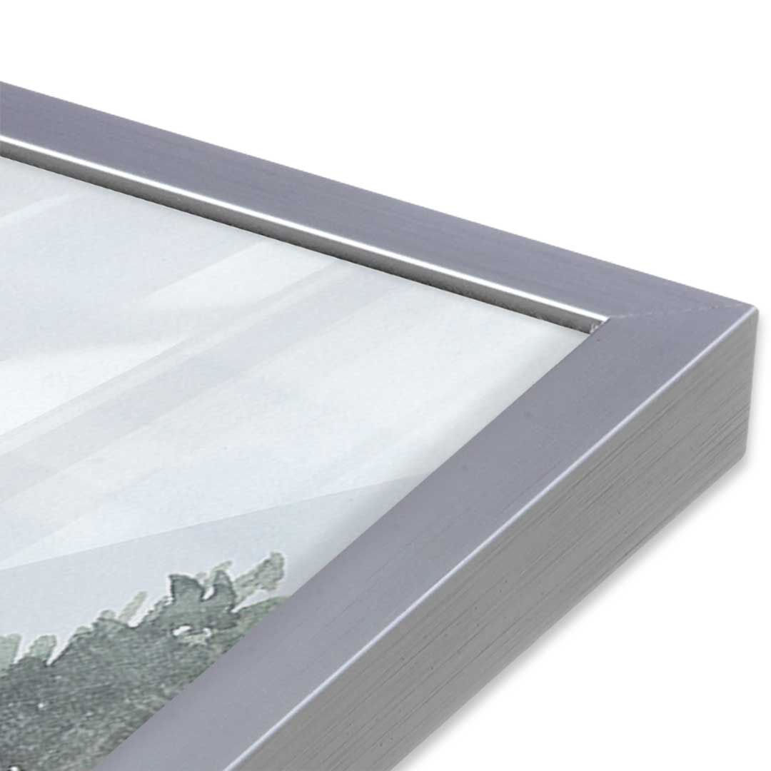 [Color:Polished Chrome], Picture of art in a Polished Chrome frame at an angle
