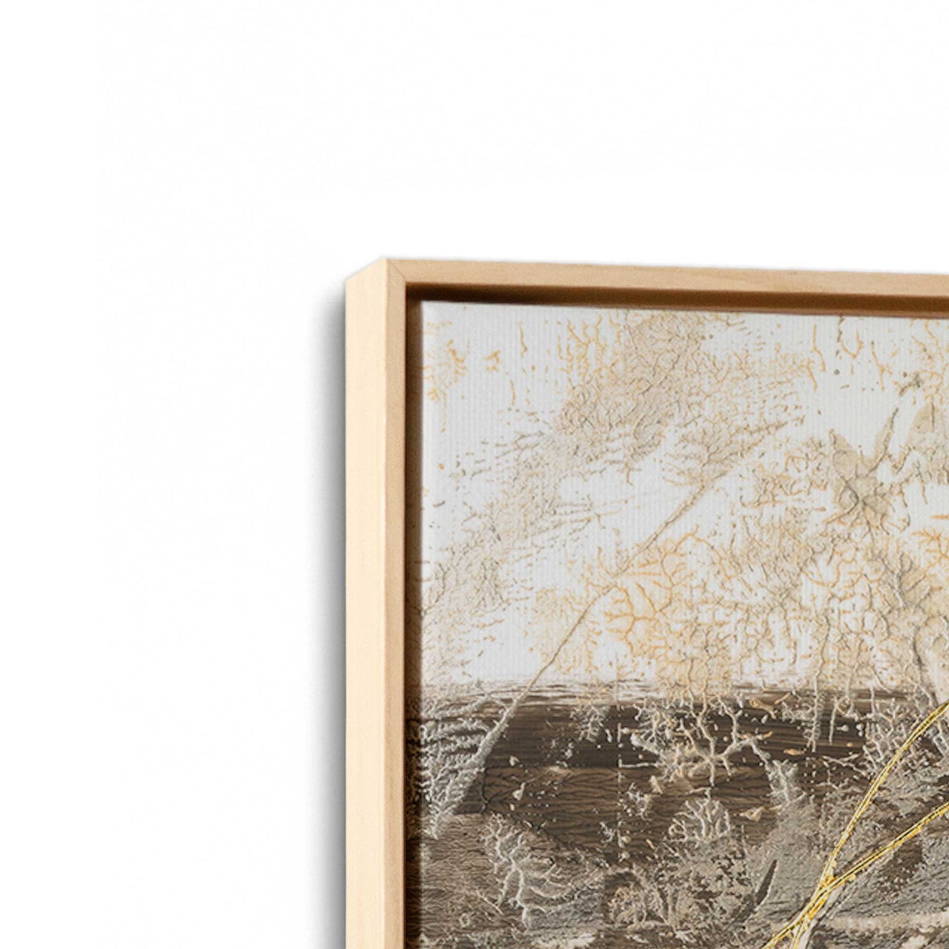 [Color:American Maple], Picture of art in an American Maple frame at an angle