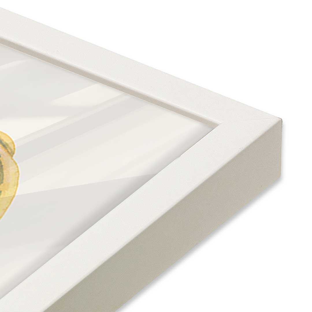 [Color:Opaque White], Picture of art in an Opaque White frame of the corner