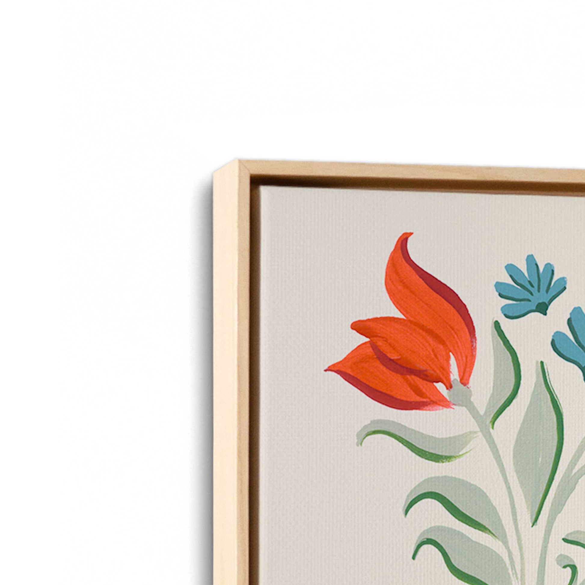 [Color:American Maple], Picture of art in an American Maple frame at an angle