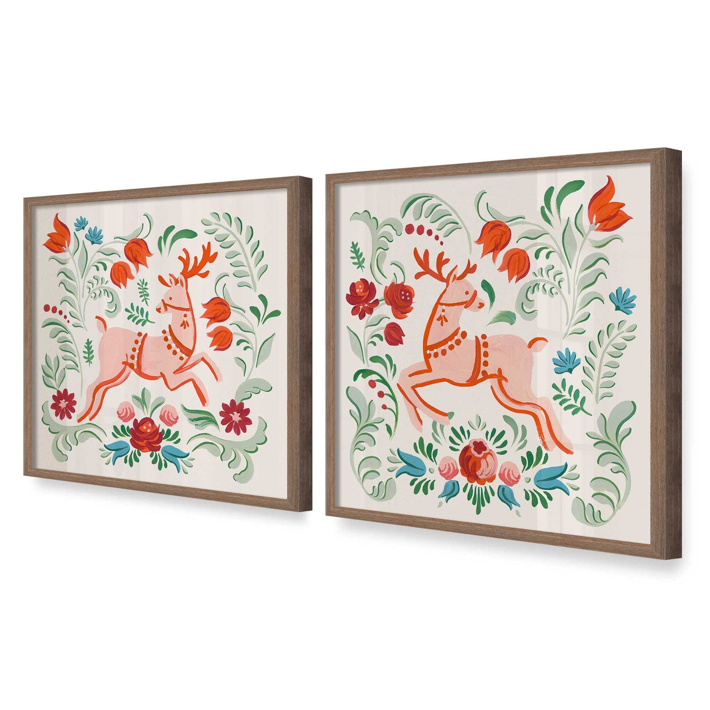 [Color:Walnut], Picture of art in a Walnut frame at an angle