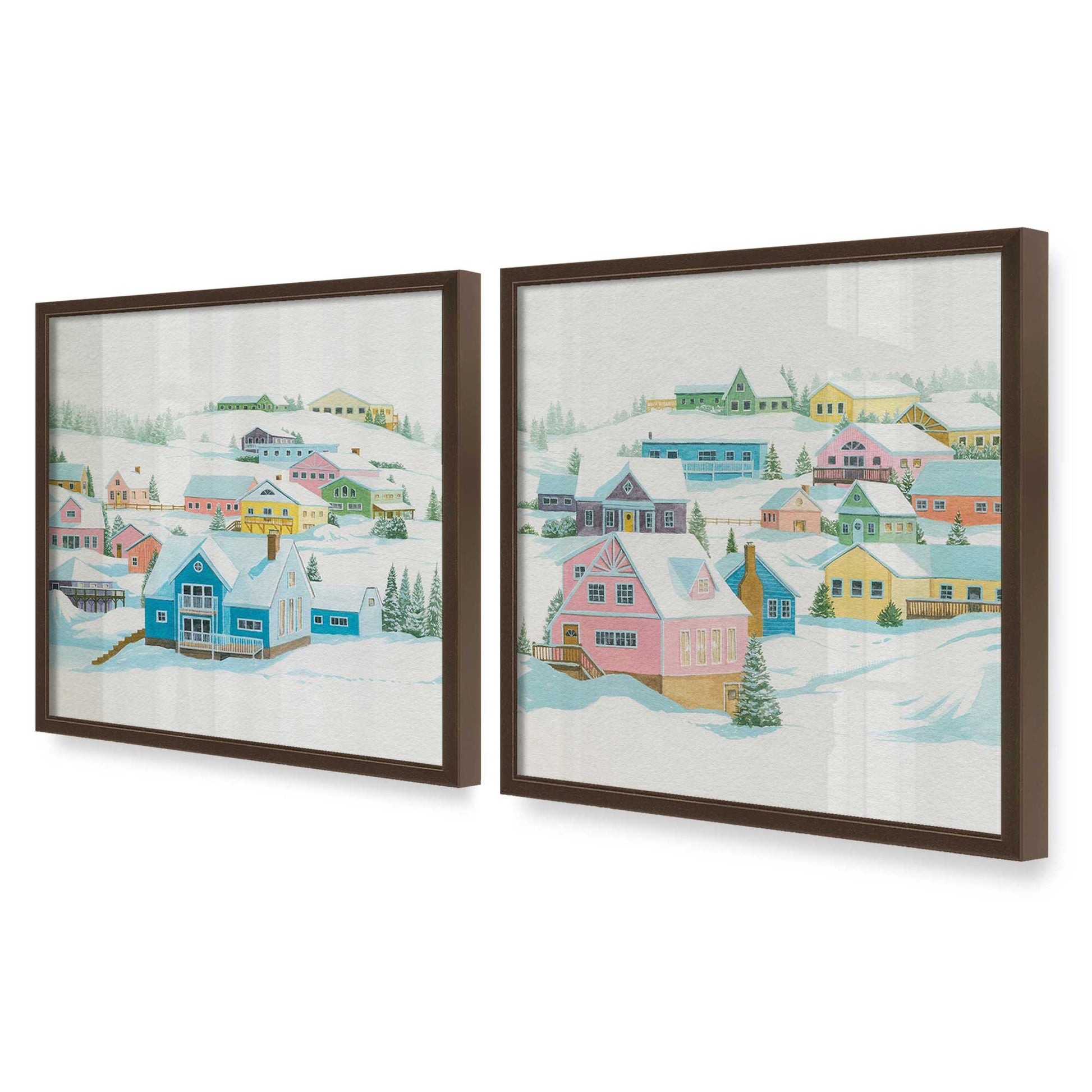 [Color:Belvinder Brown], Picture of art in a Belvinder Brown frame at an angle