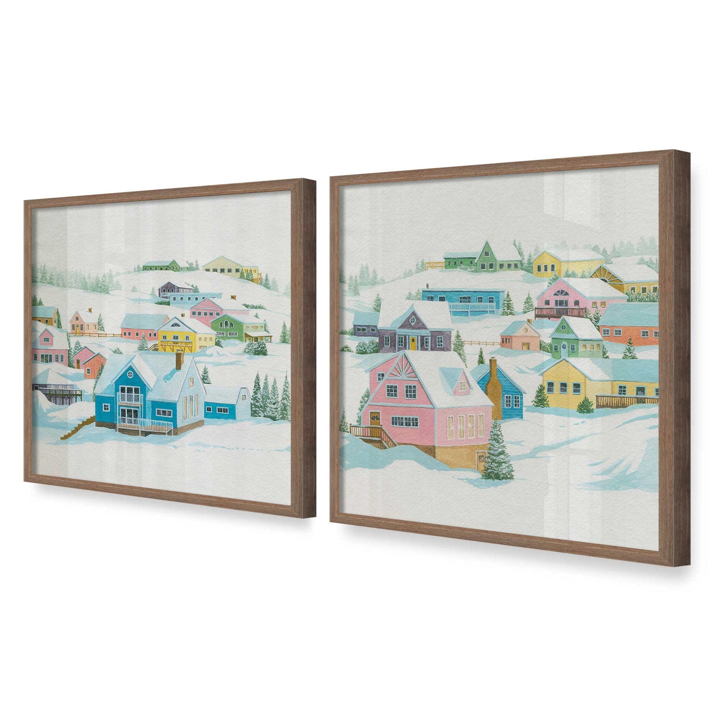 [Color:Walnut], Picture of art in a Walnut frame at an angle