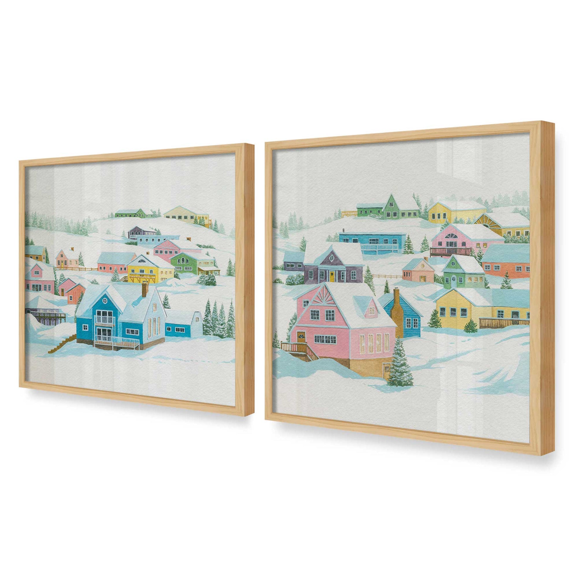 [Color:American Maple], Picture of art in an American Maple frame at an angle