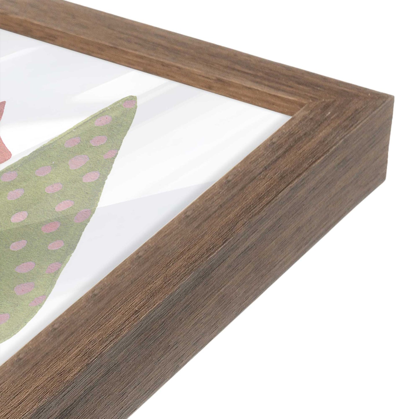 [Color:Walnut], Picture of art in a Walnut frame of the corner