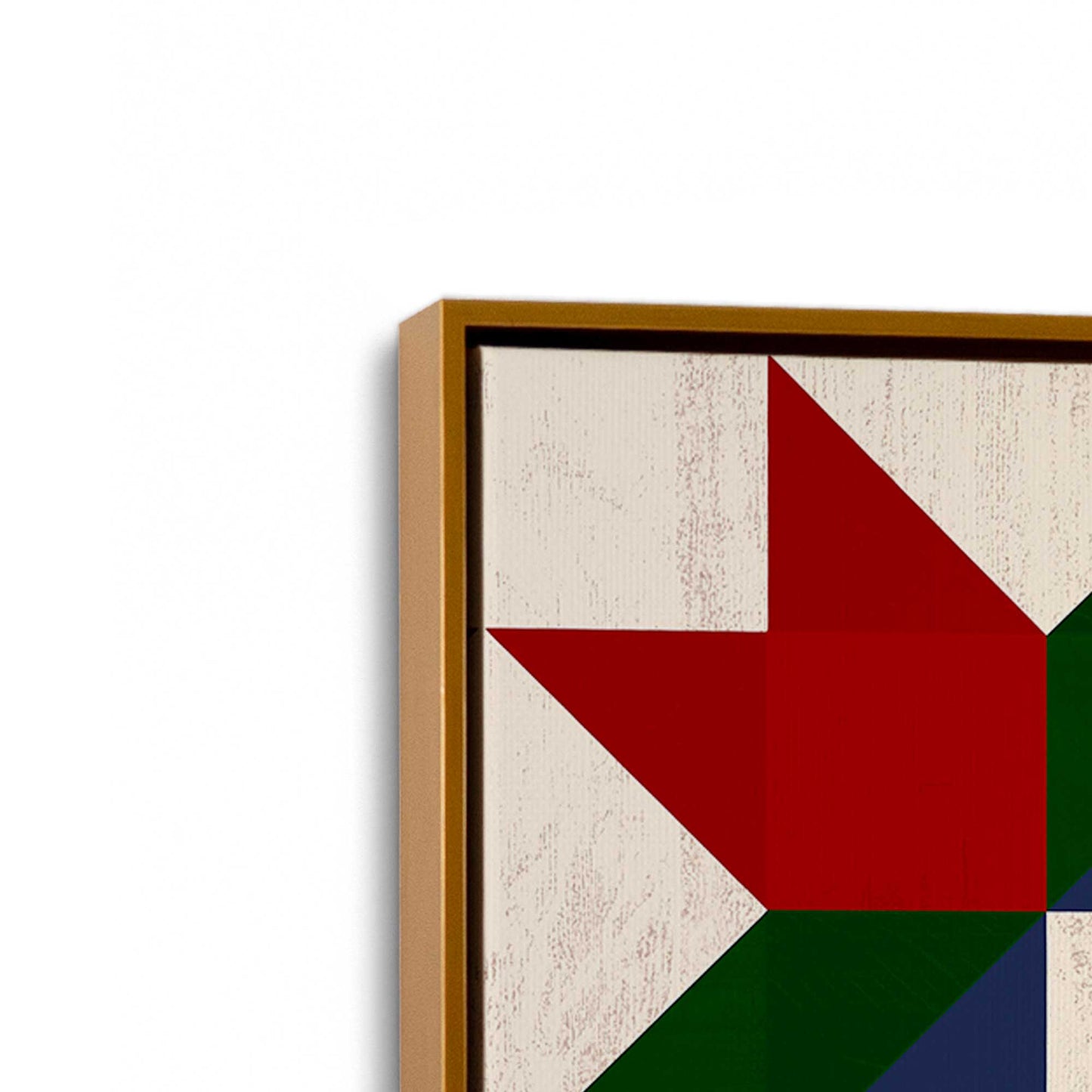 [Color:Polished Gold], Picture of art in a Polished Gold frame at an angle