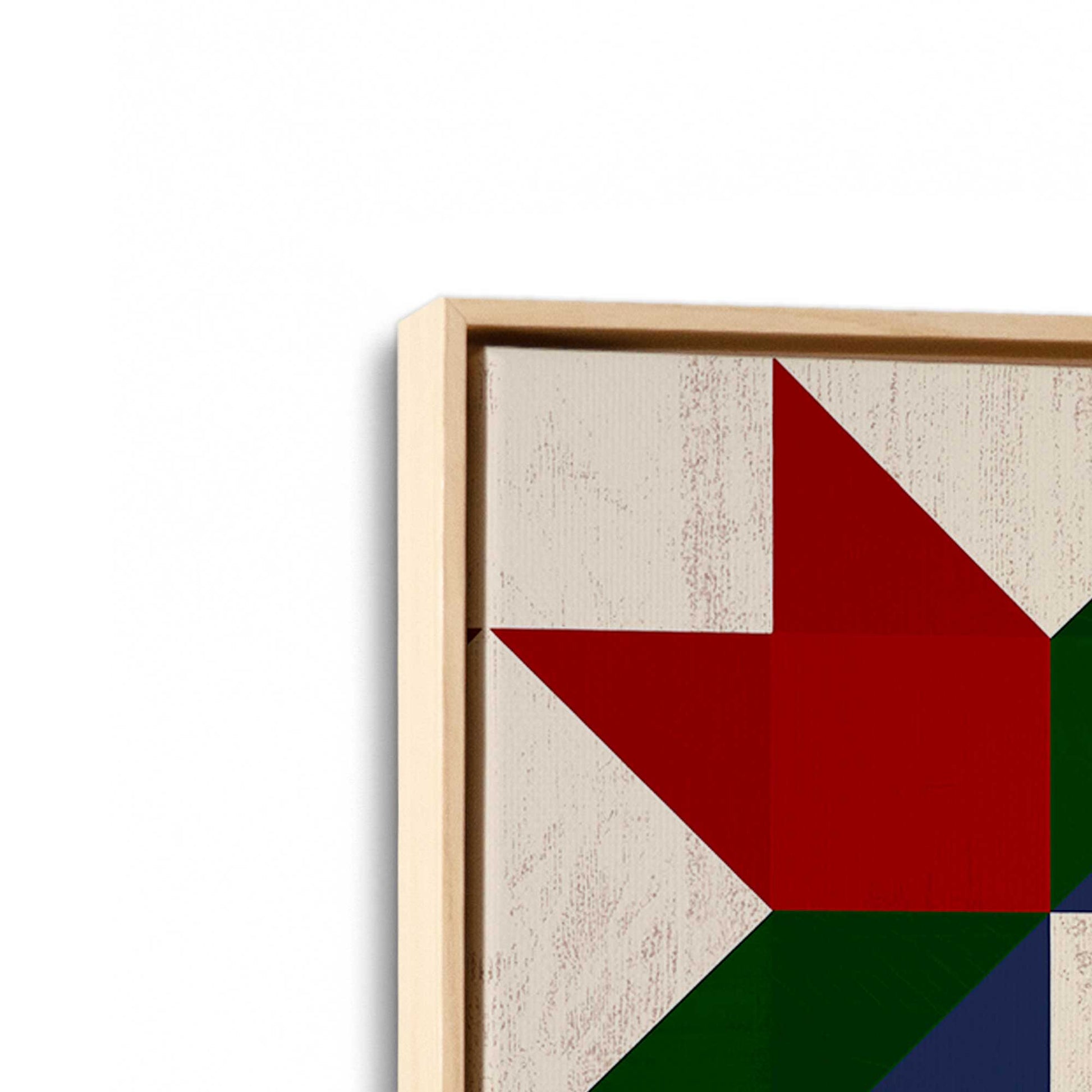 [Color:American Maple], Picture of art in a American Maple frame at an angle