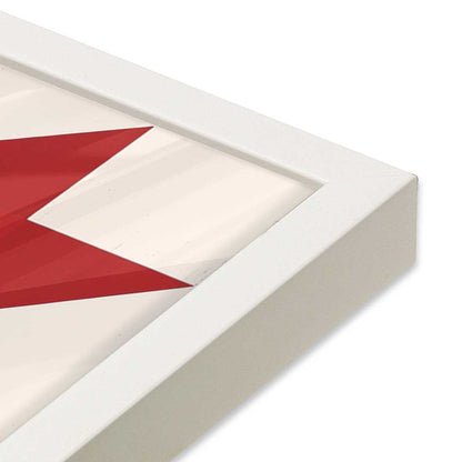 [Color:Opaque White], Picture of art in a Opaque White frame of the corner